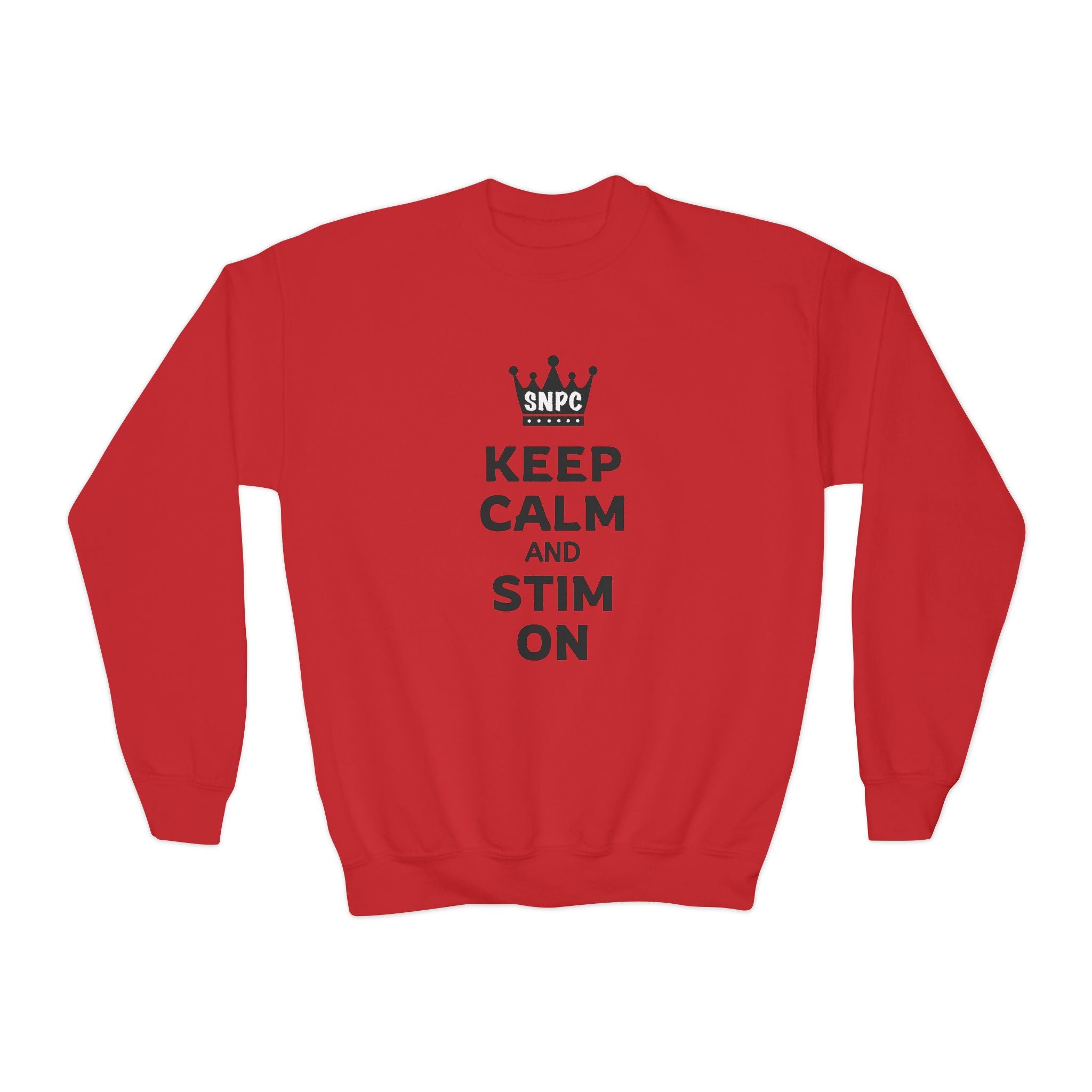“Keep Calm & Stim On” Youth Sweater