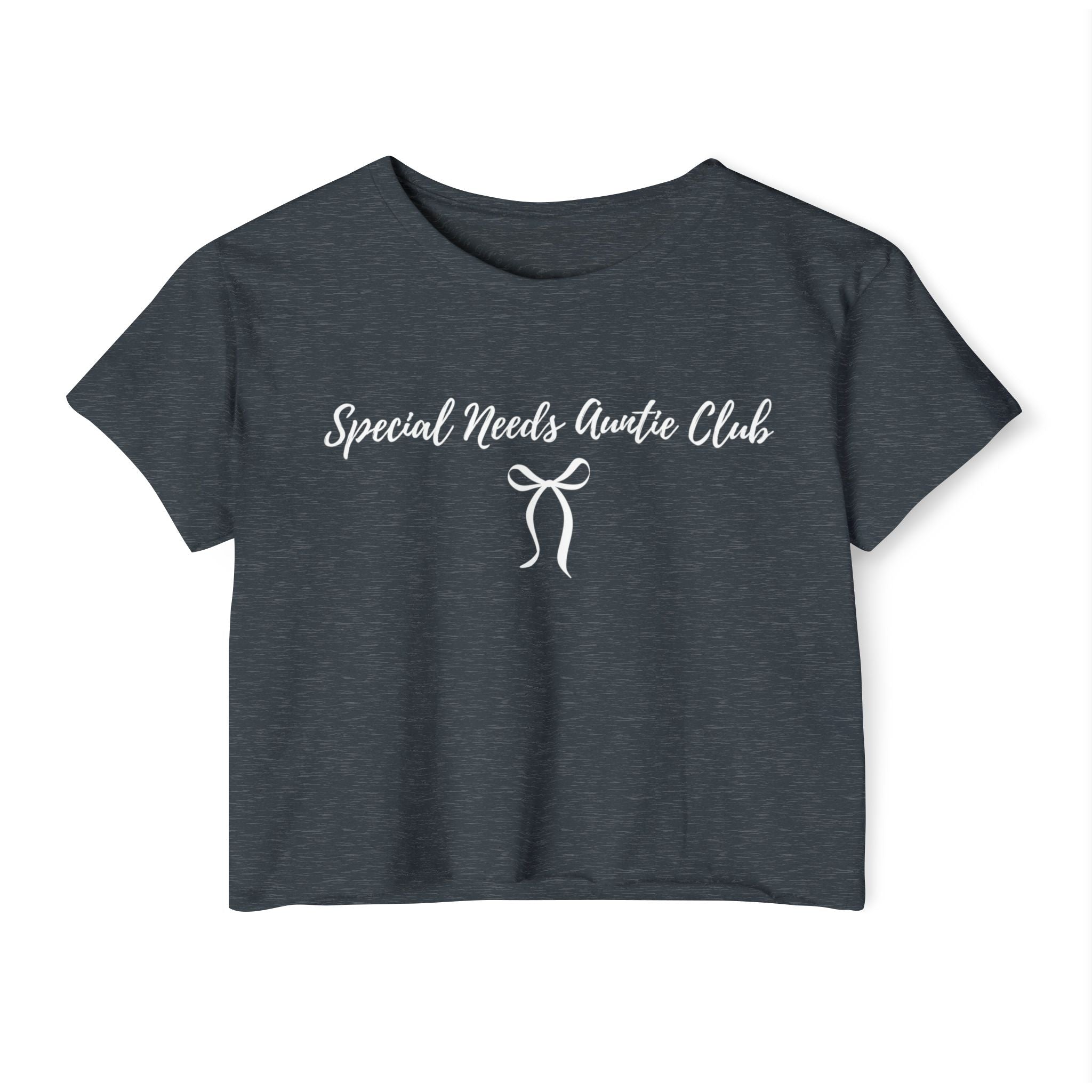 “Special Needs Auntie Club” Women’s Crop Top