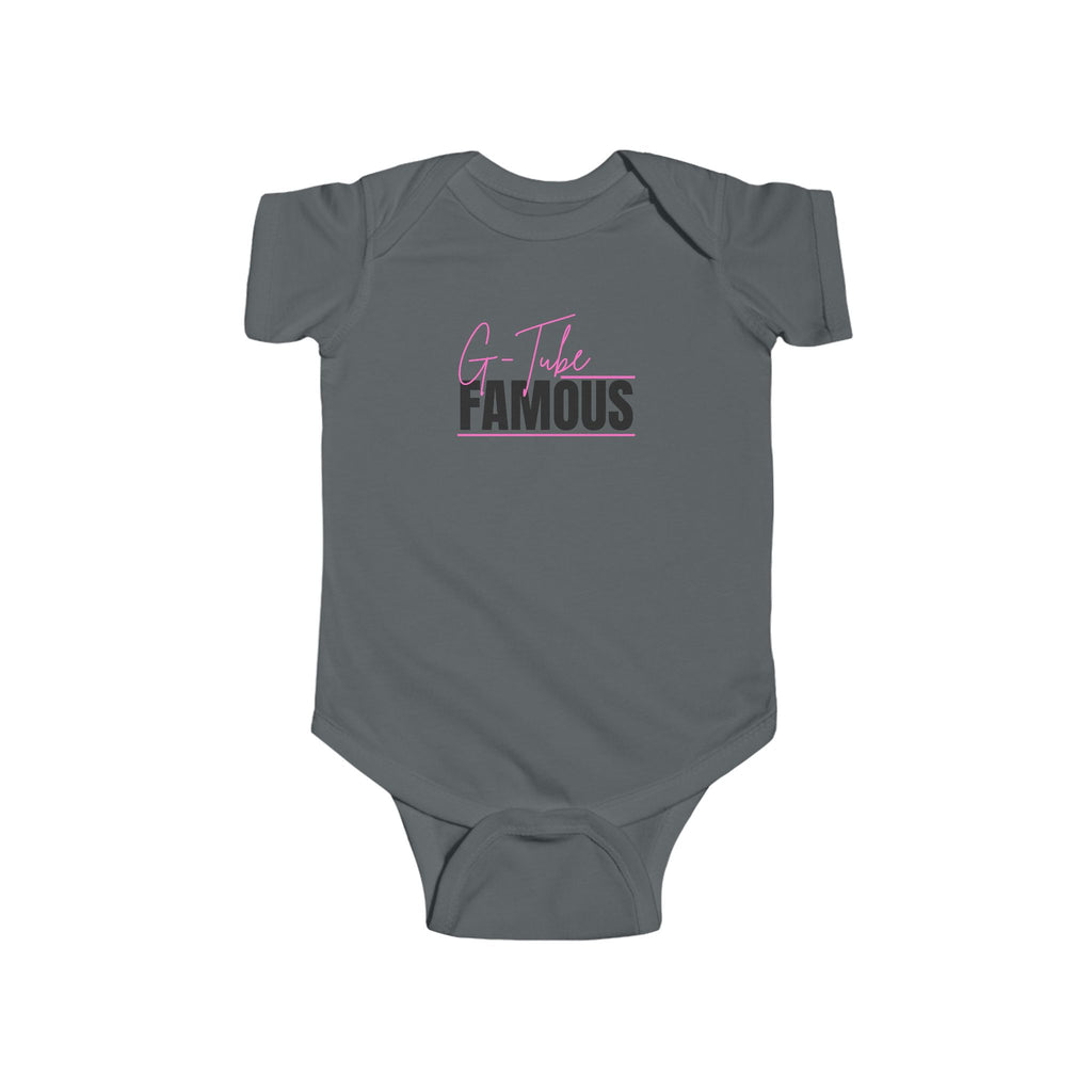 “G-Tube Famous” Infant Short Sleeve Onesie