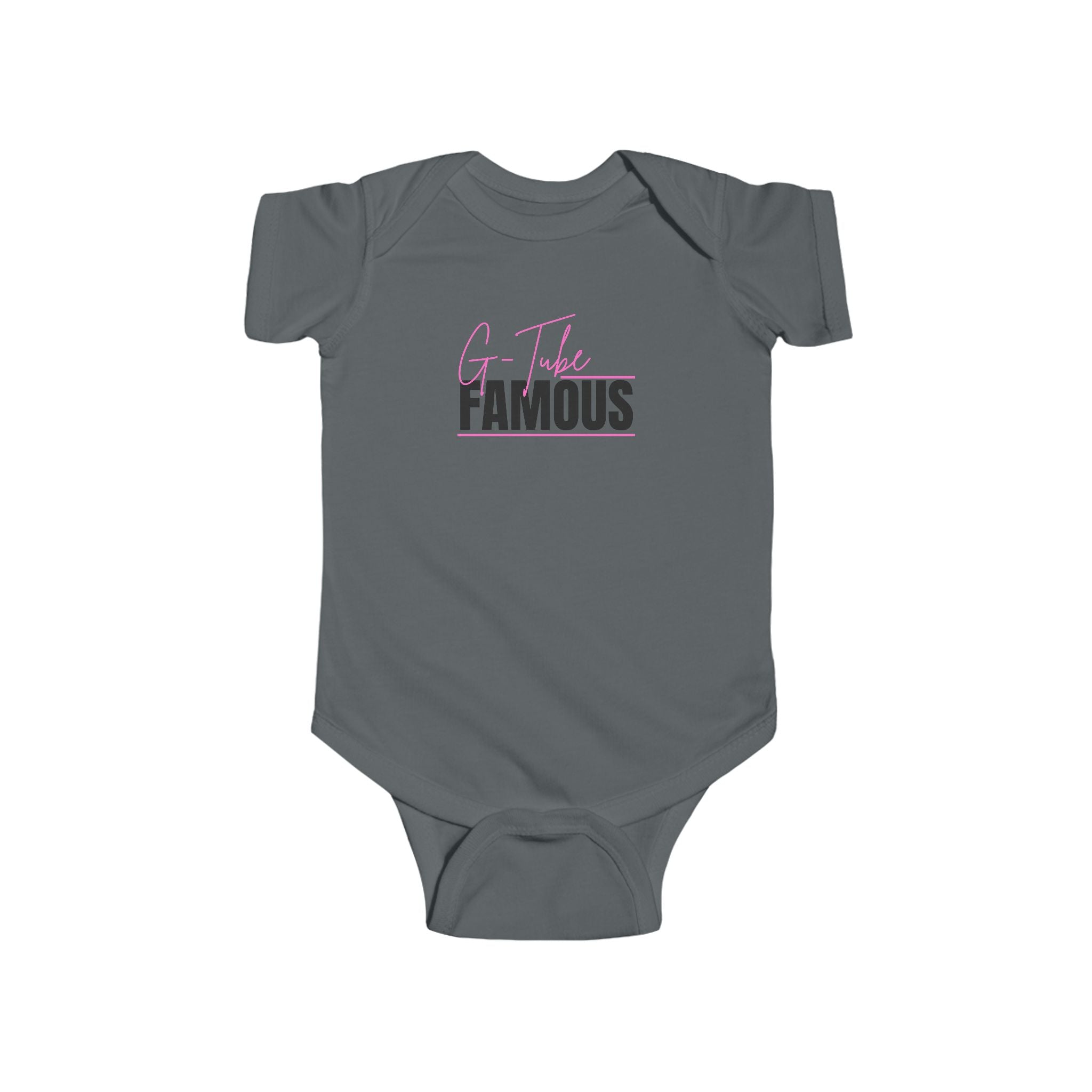“G-Tube Famous” Infant Short Sleeve Onesie