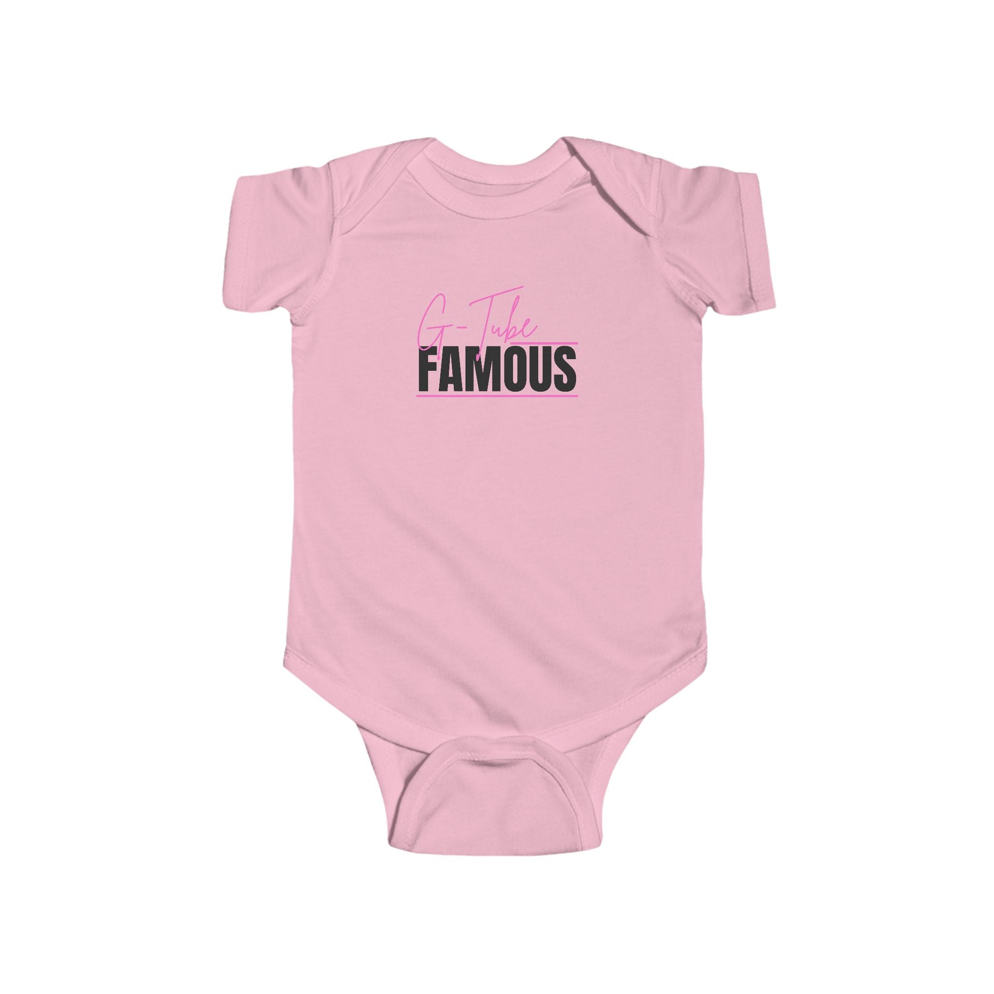 “G-Tube Famous” Infant Short Sleeve Onesie