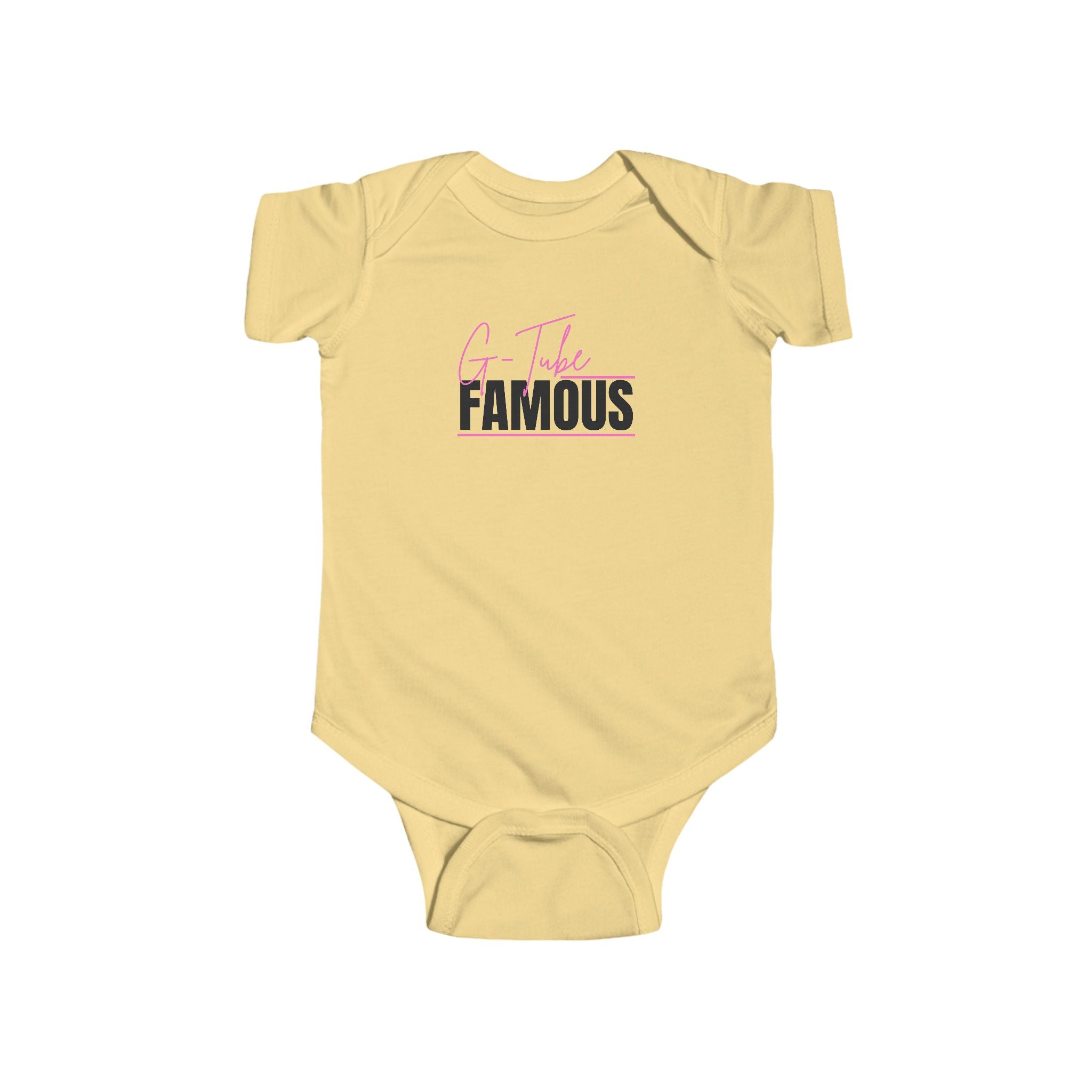 “G-Tube Famous” Infant Short Sleeve Onesie