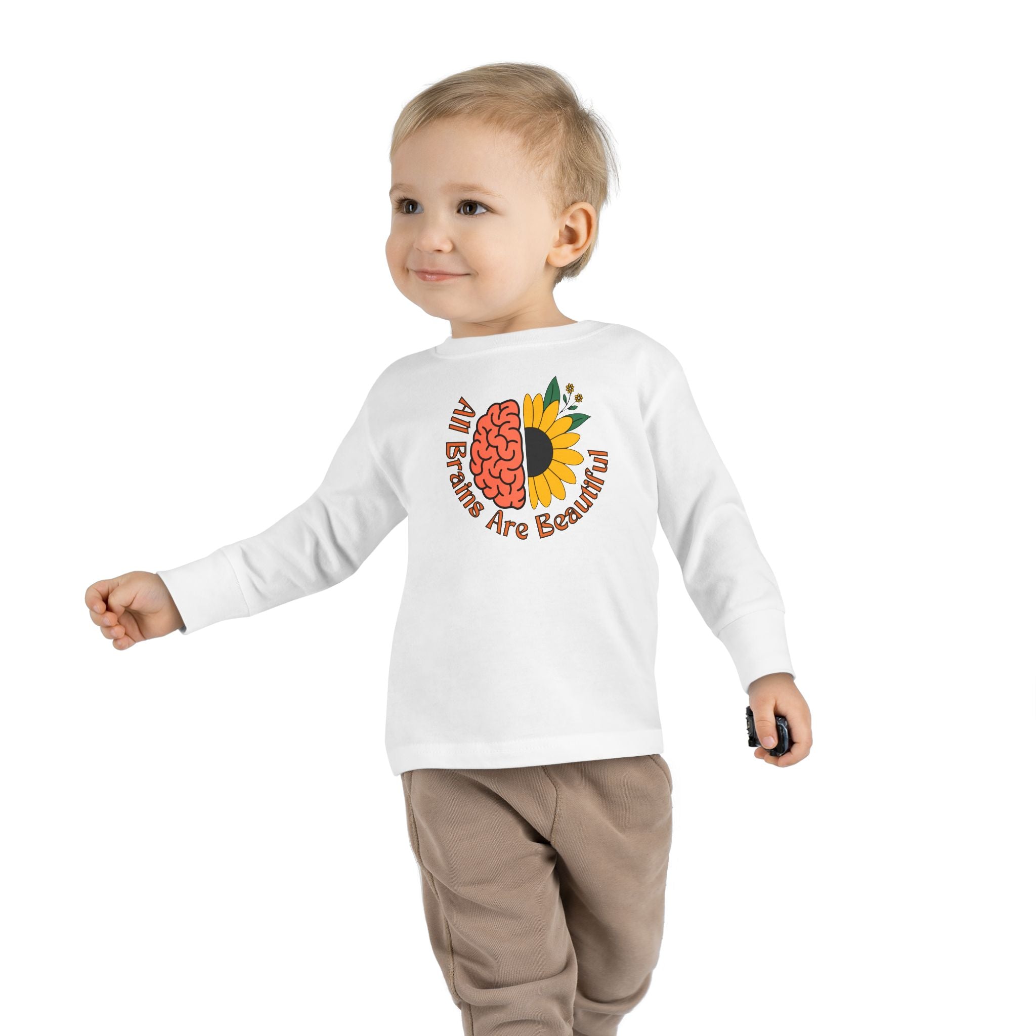 “All Brains Are Beautiful” Toddler Long Sleeve