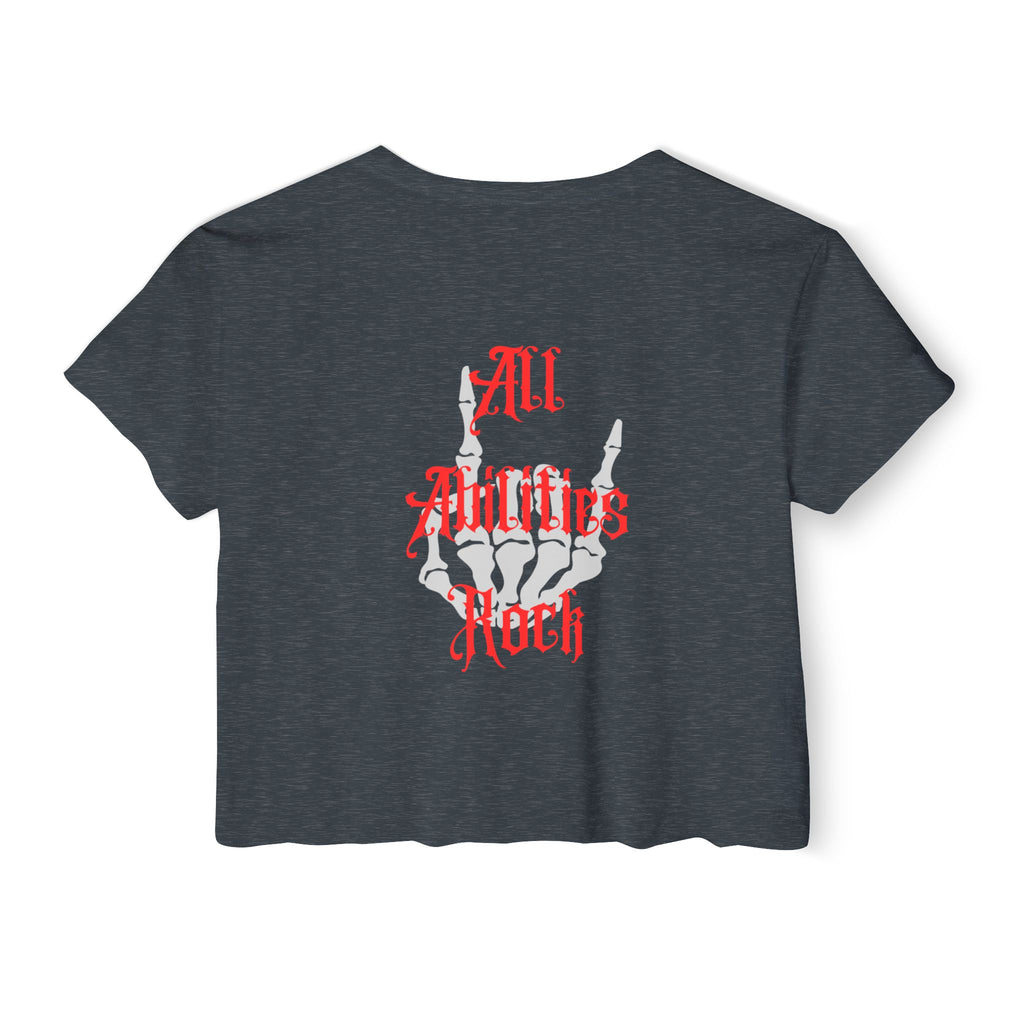 “All Abilities Rock” SNPC Women’s Crop Top