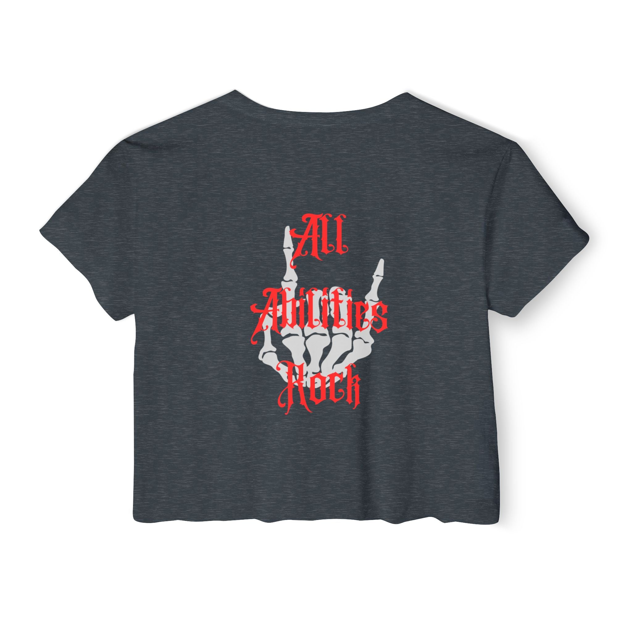 “All Abilities Rock” SNPC Women’s Crop Top