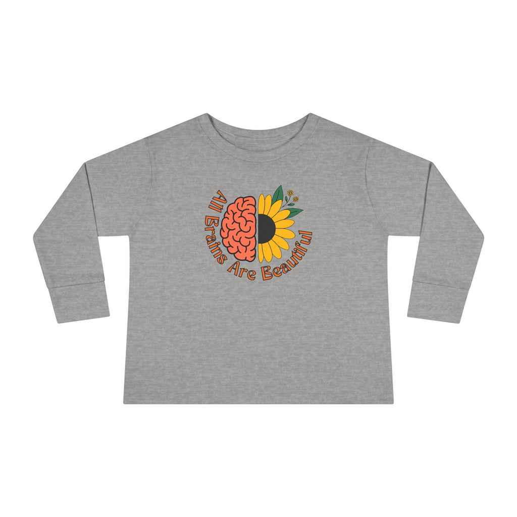 “All Brains Are Beautiful” Toddler Long Sleeve