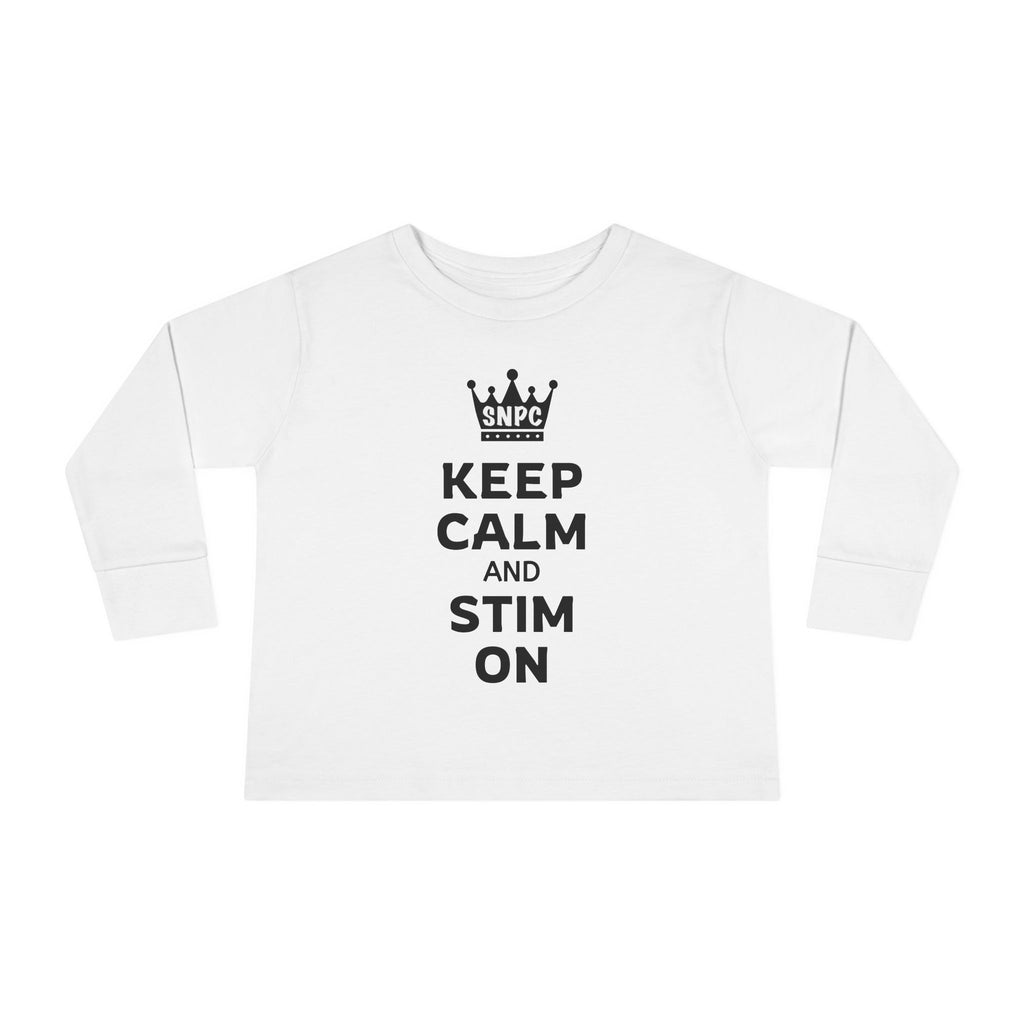 “Keep Calm & Stim On” Toddler Long Sleeve