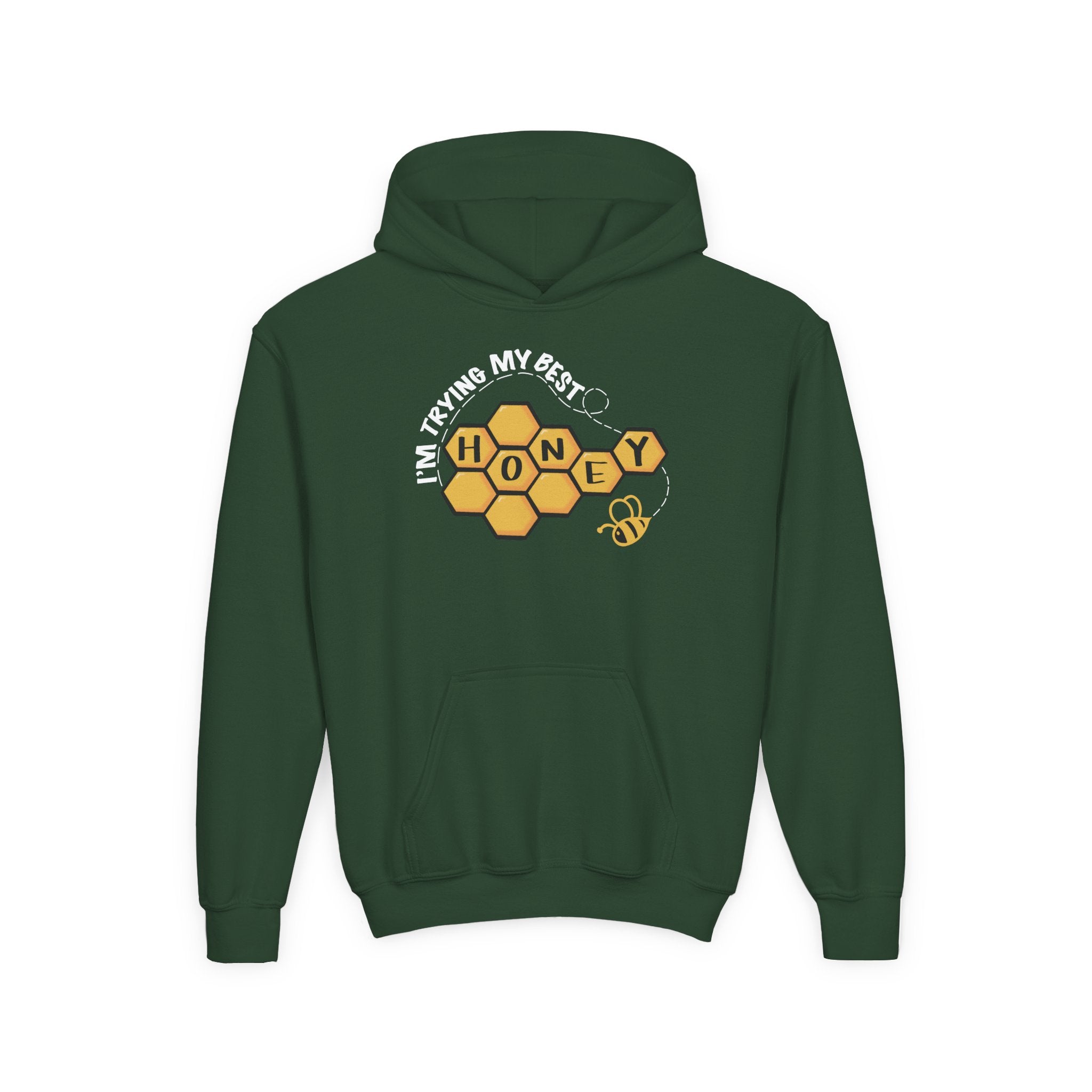 “I’m Trying My Best Honey” Youth Hoodie