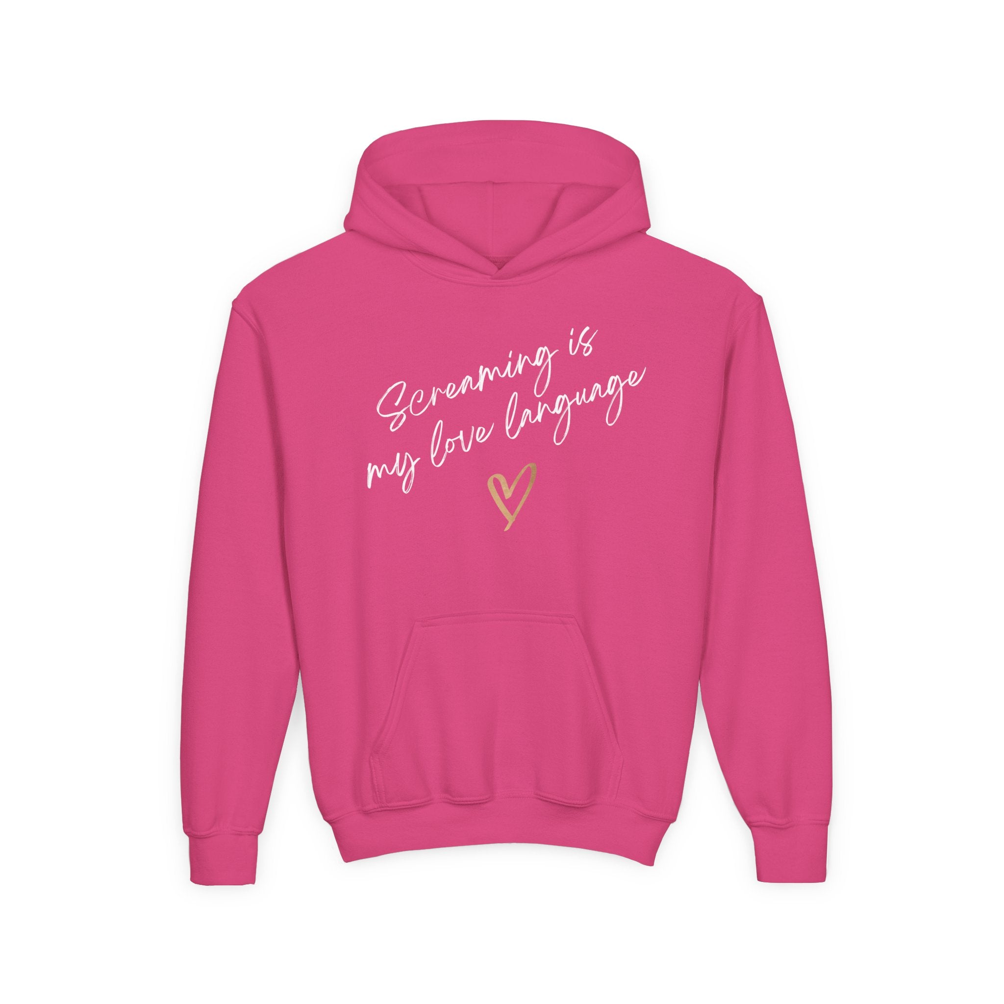 “Screaming Is My Love Language” Youth Hoodie