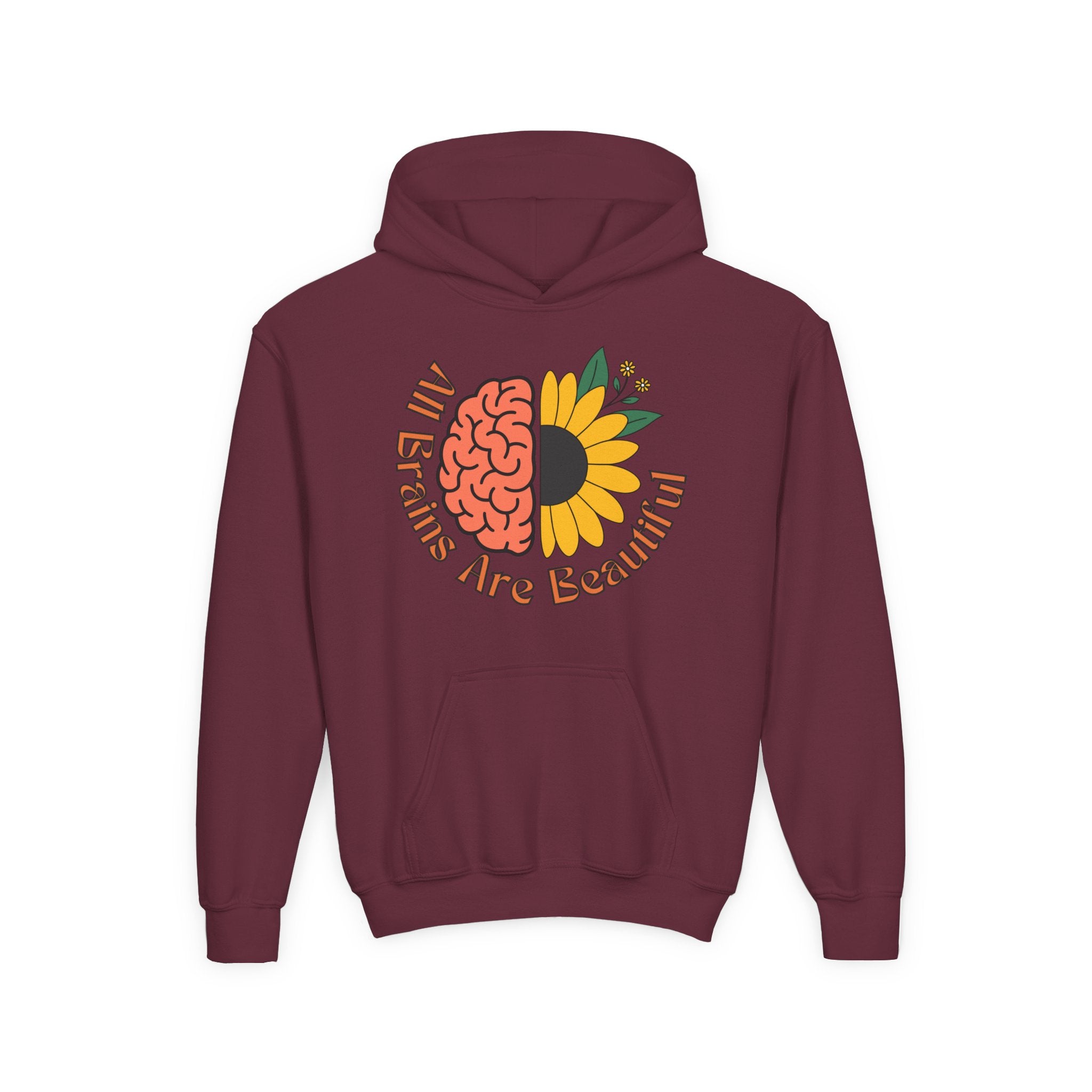 “All Brains Are Beautiful” Youth Hoodie