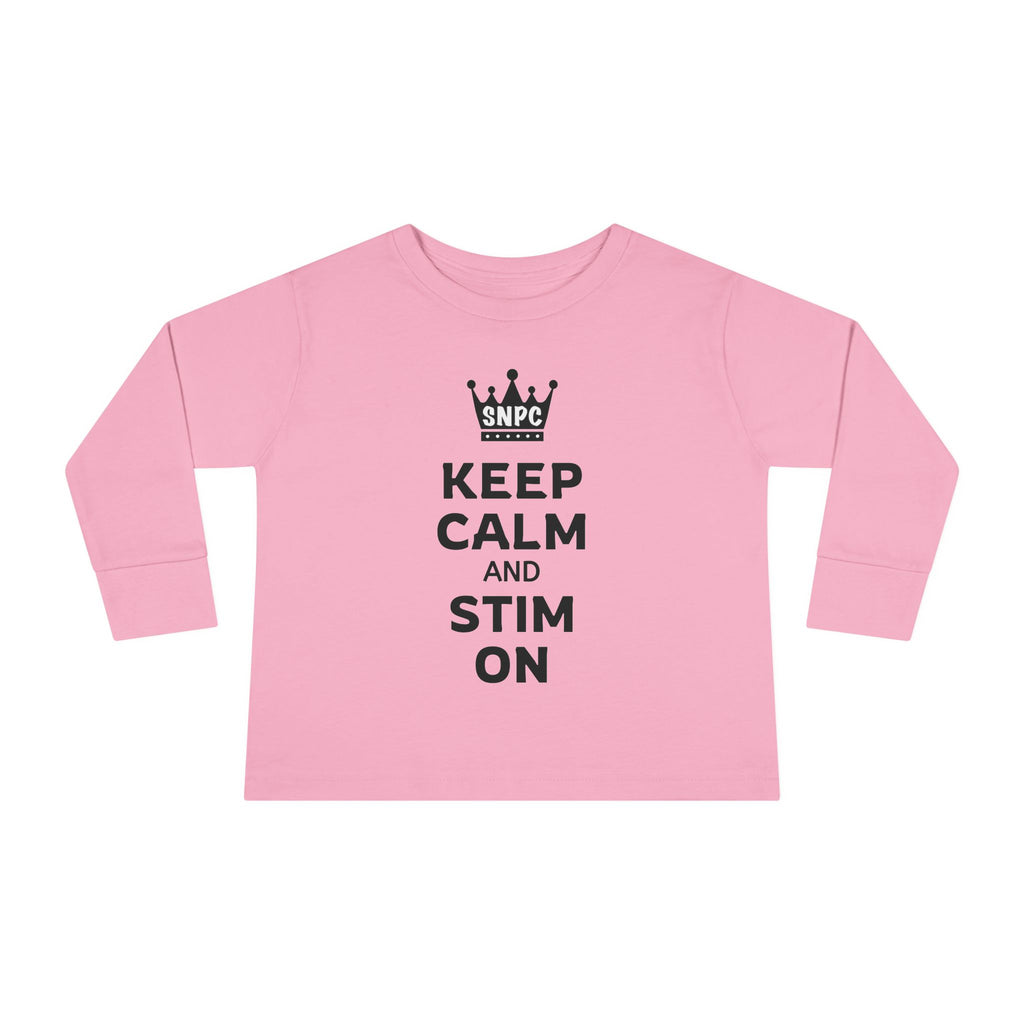 “Keep Calm & Stim On” Toddler Long Sleeve
