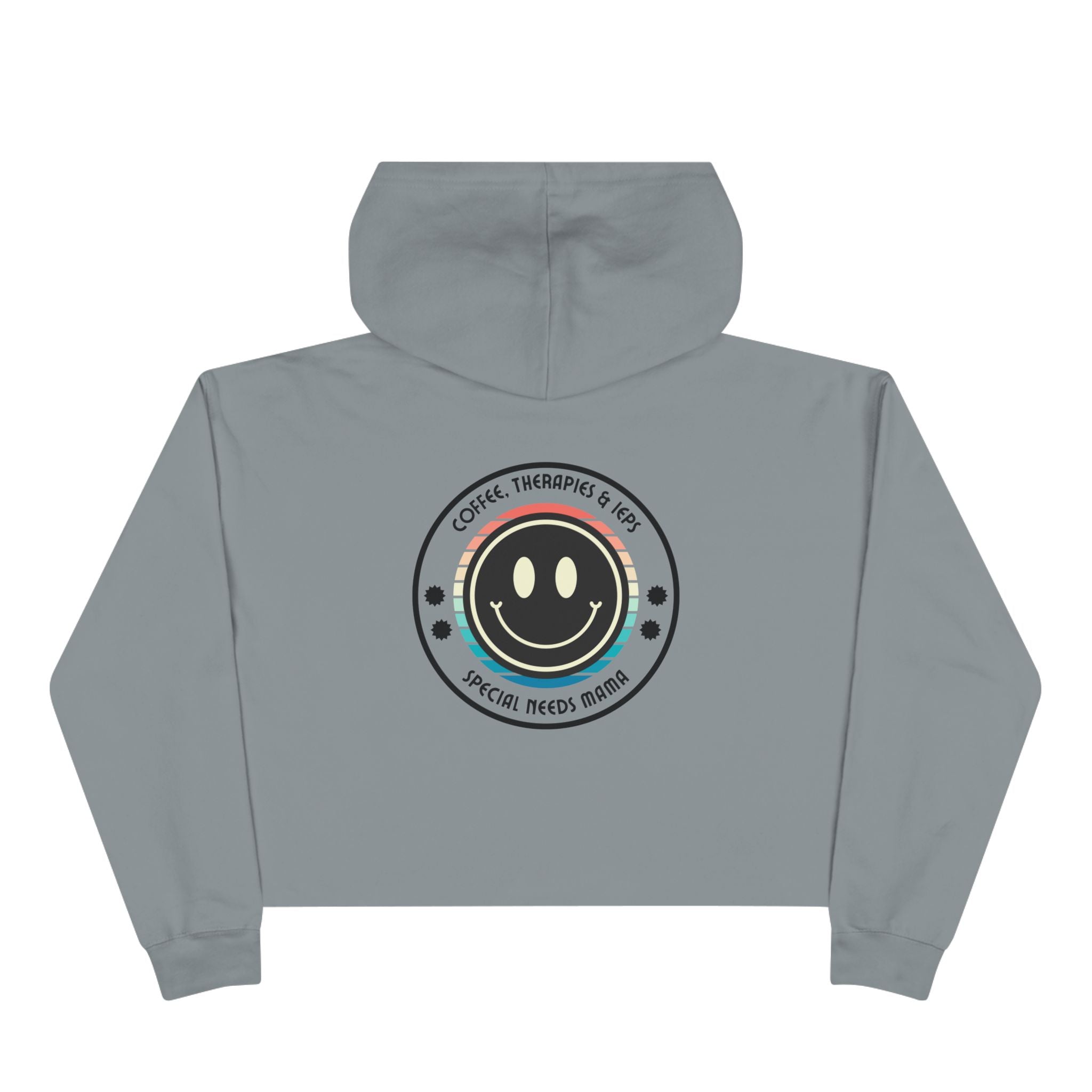 “Coffee, Therapies & IEP’s, Special Needs Mama” Women’s Cropped Hoodie