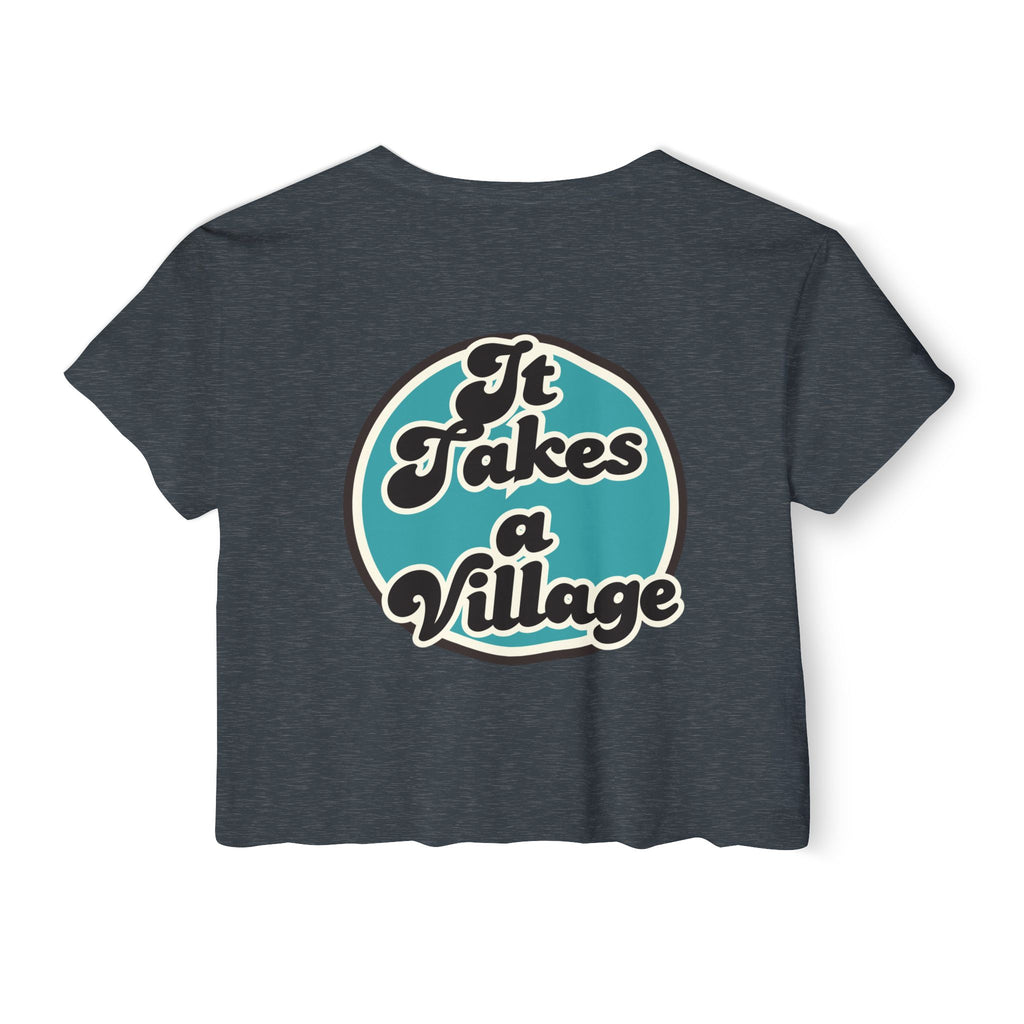 “It Takes A Village, SNPC Ally” Women’s Crop Top