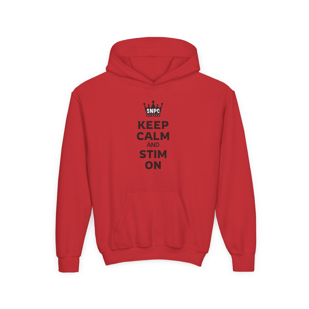 “Keep Calm & Stim On” Youth Hoodie