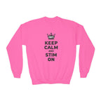 “Keep Calm & Stim On” Youth Sweater