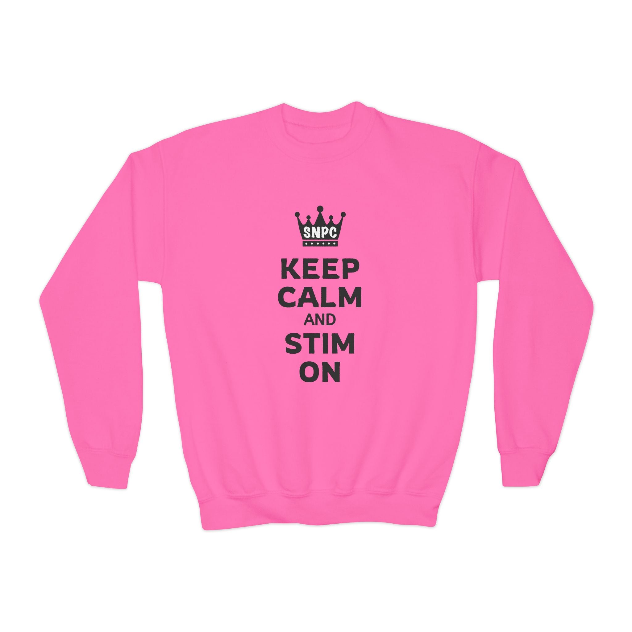 “Keep Calm & Stim On” Youth Sweater