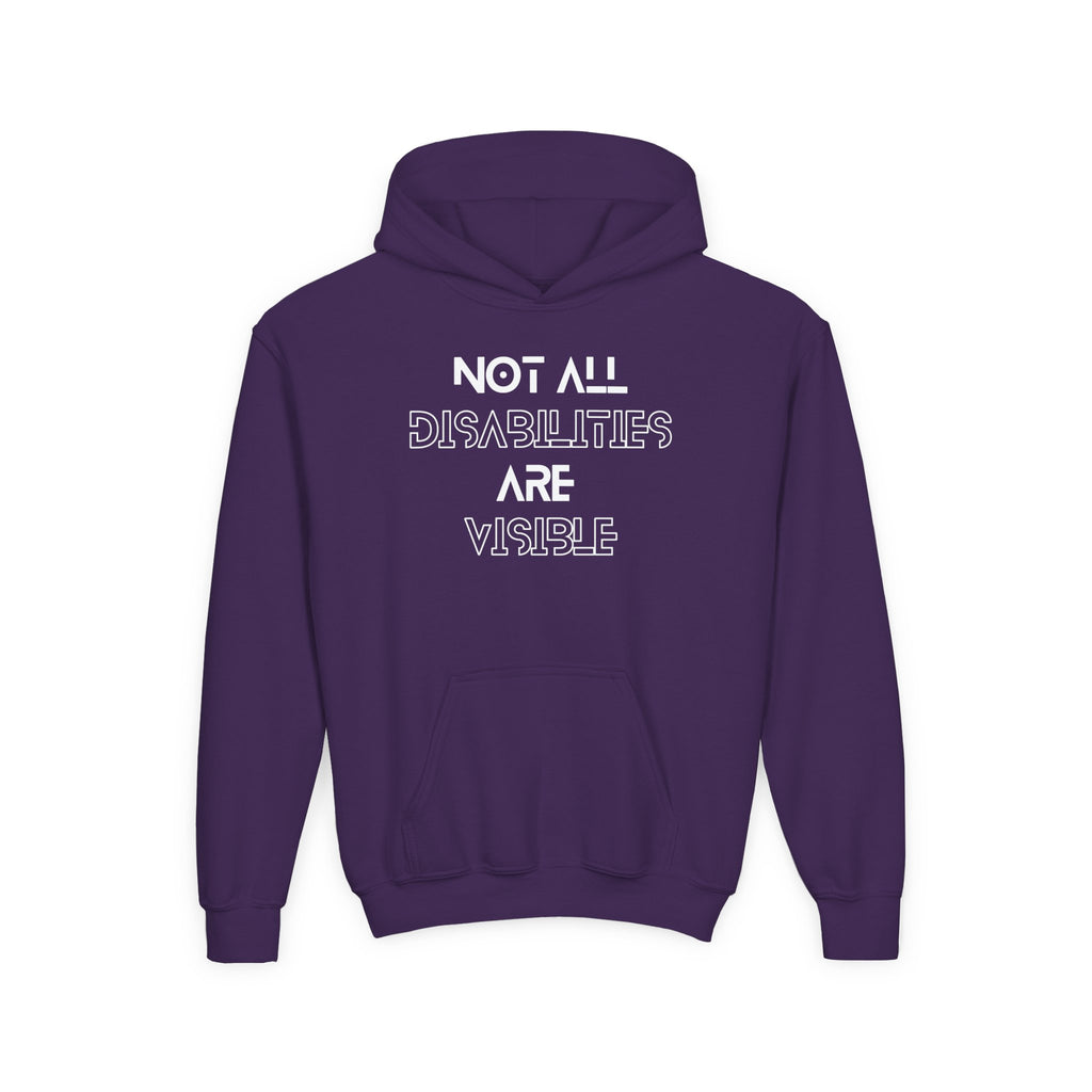 “Not All Disabilities Are Visible” Youth Hoodie