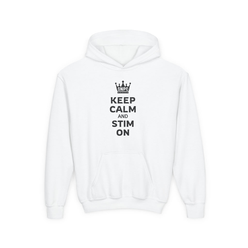 “Keep Calm & Stim On” Youth Hoodie
