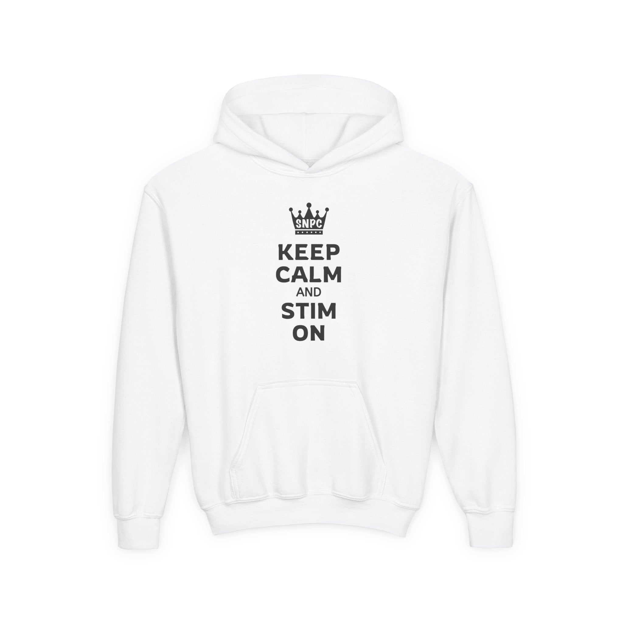 “Keep Calm & Stim On” Youth Hoodie