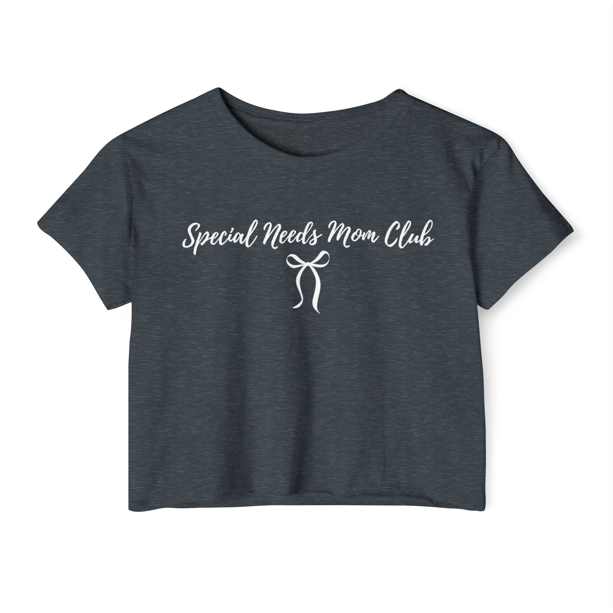 “Special Needs Mom Club” Women’s Crop Top