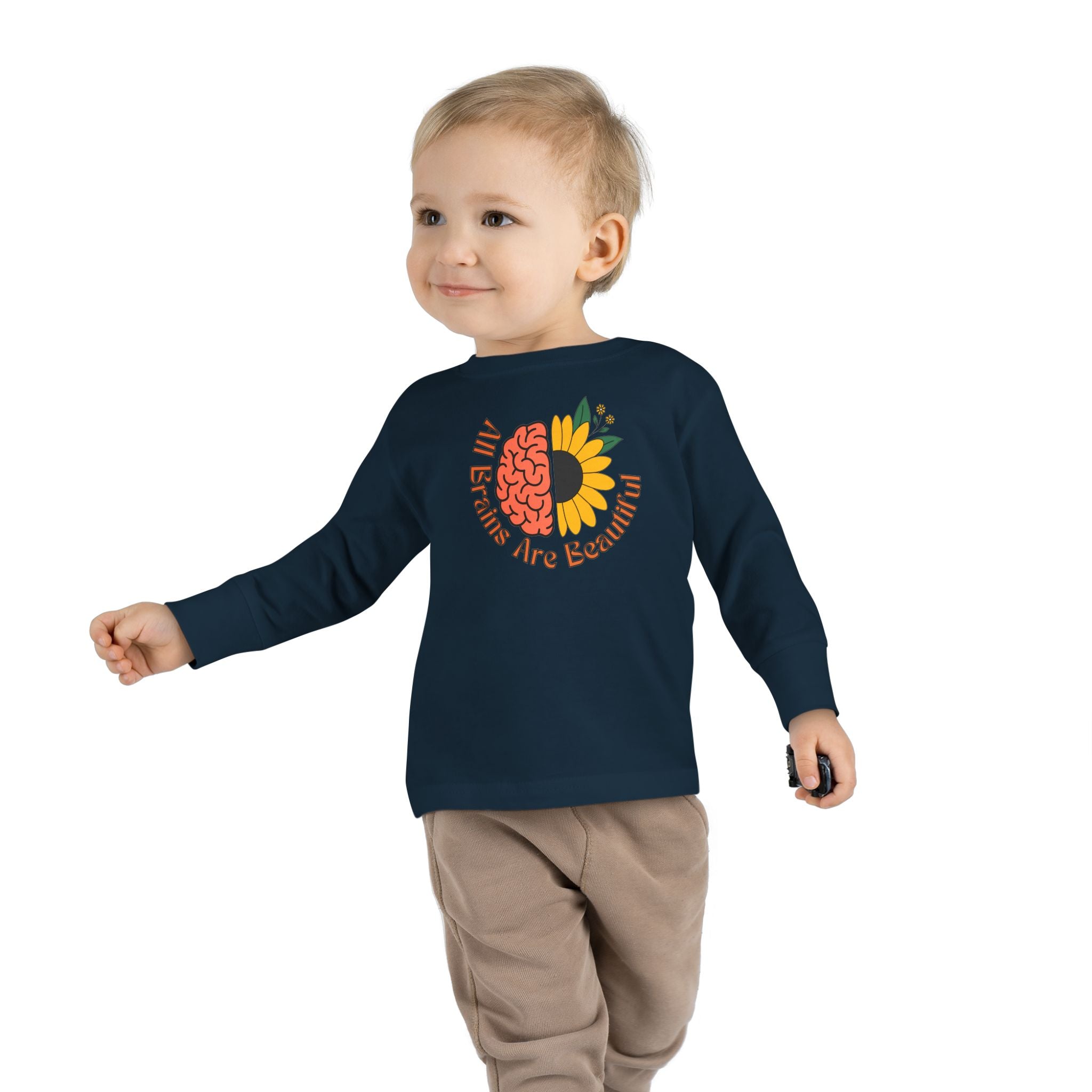 “All Brains Are Beautiful” Toddler Long Sleeve