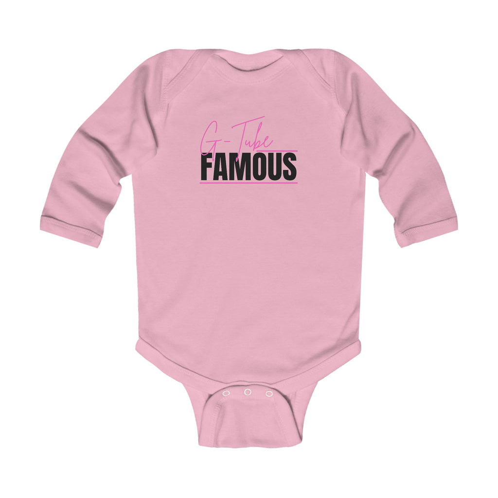 “G-Tube Famous” Infant Long Sleeve Onesie