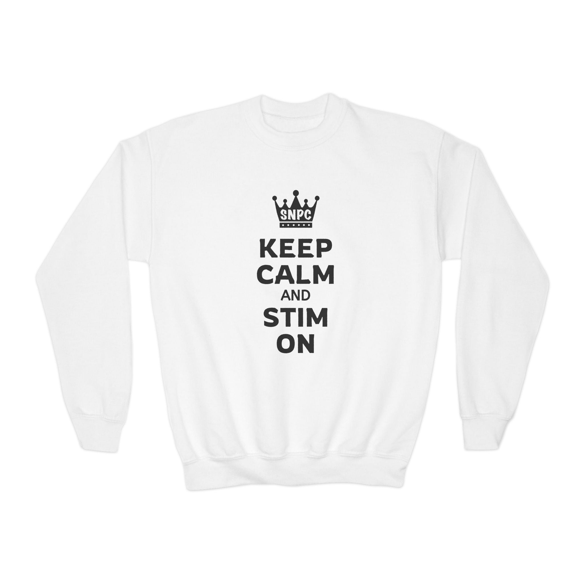 “Keep Calm & Stim On” Youth Sweater