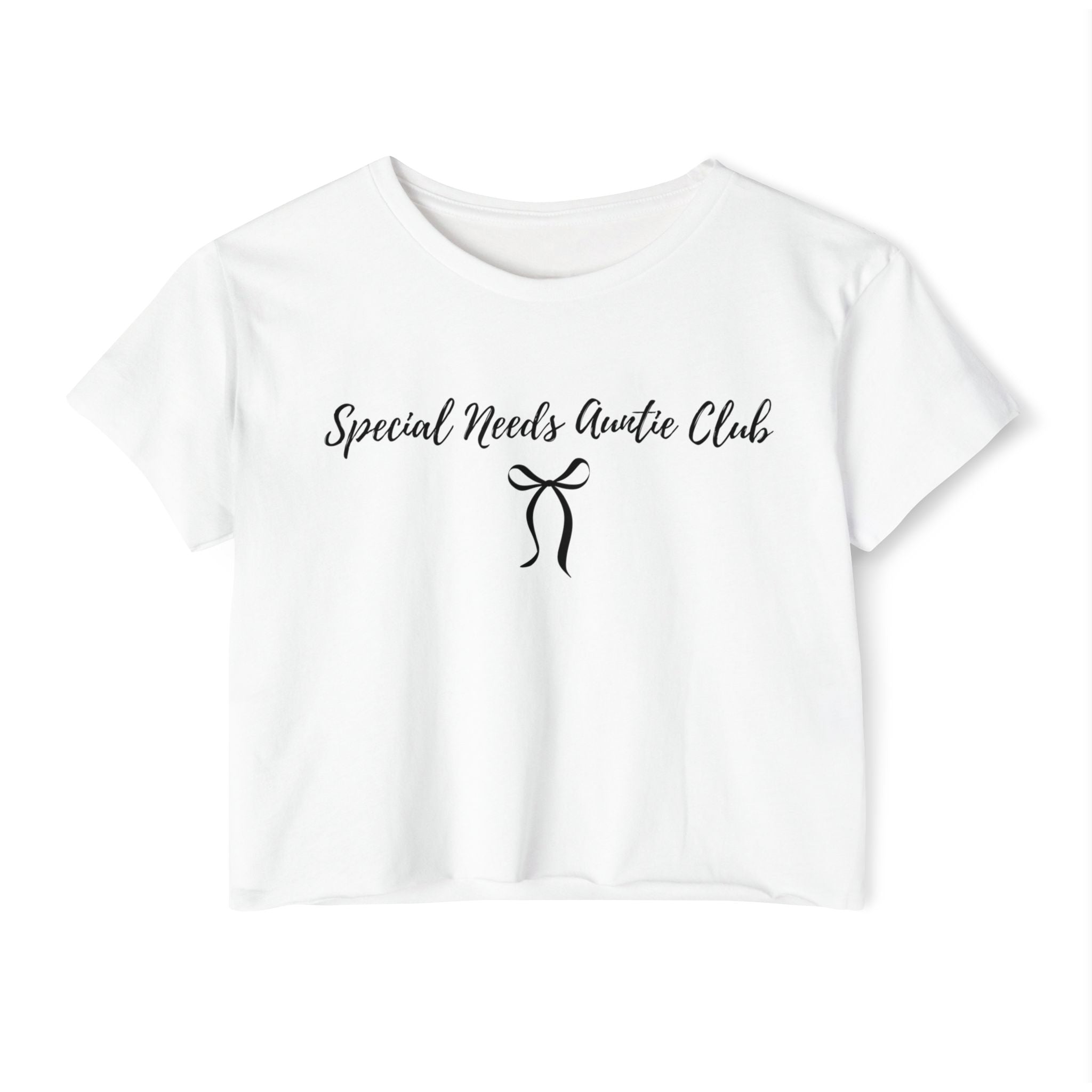 “Special Needs Auntie Club” Women’s Crop Top