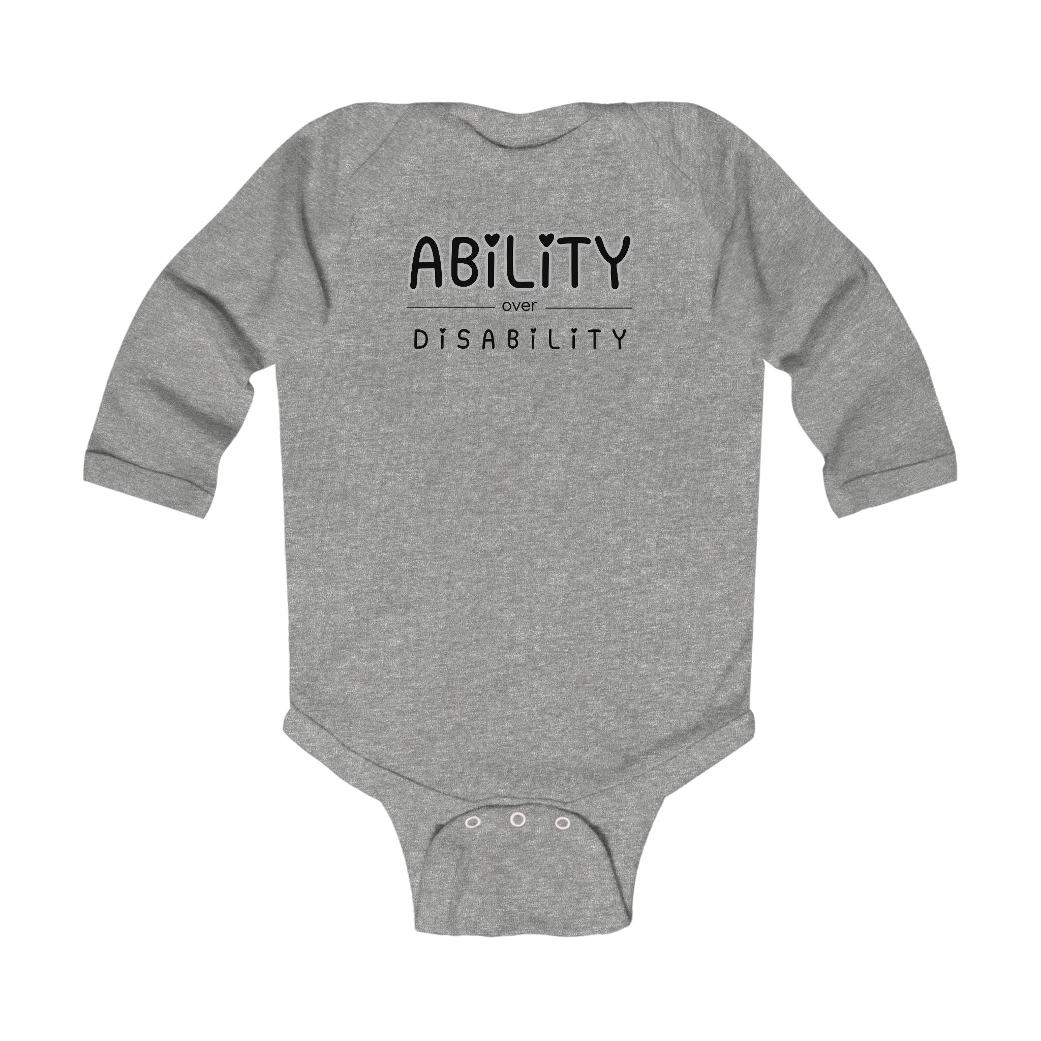 "Ability Over Disability" Infant Long Sleeve Onesie