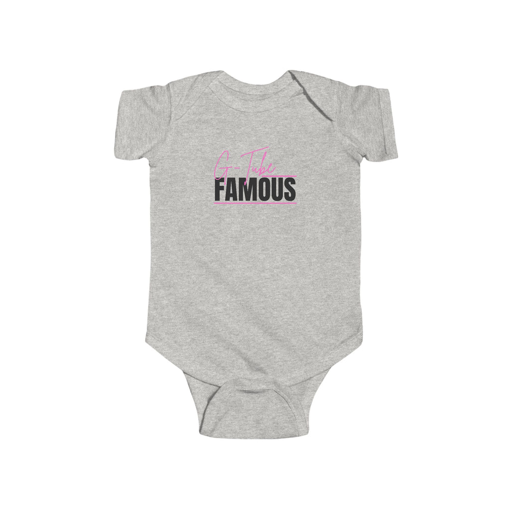 “G-Tube Famous” Infant Short Sleeve Onesie