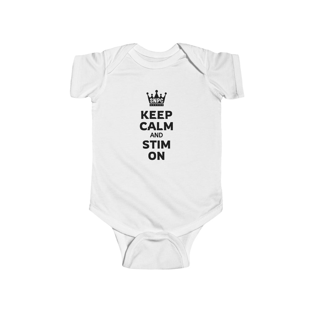 “Keep Calm & Stim On” Infant Short Sleeve Onesie