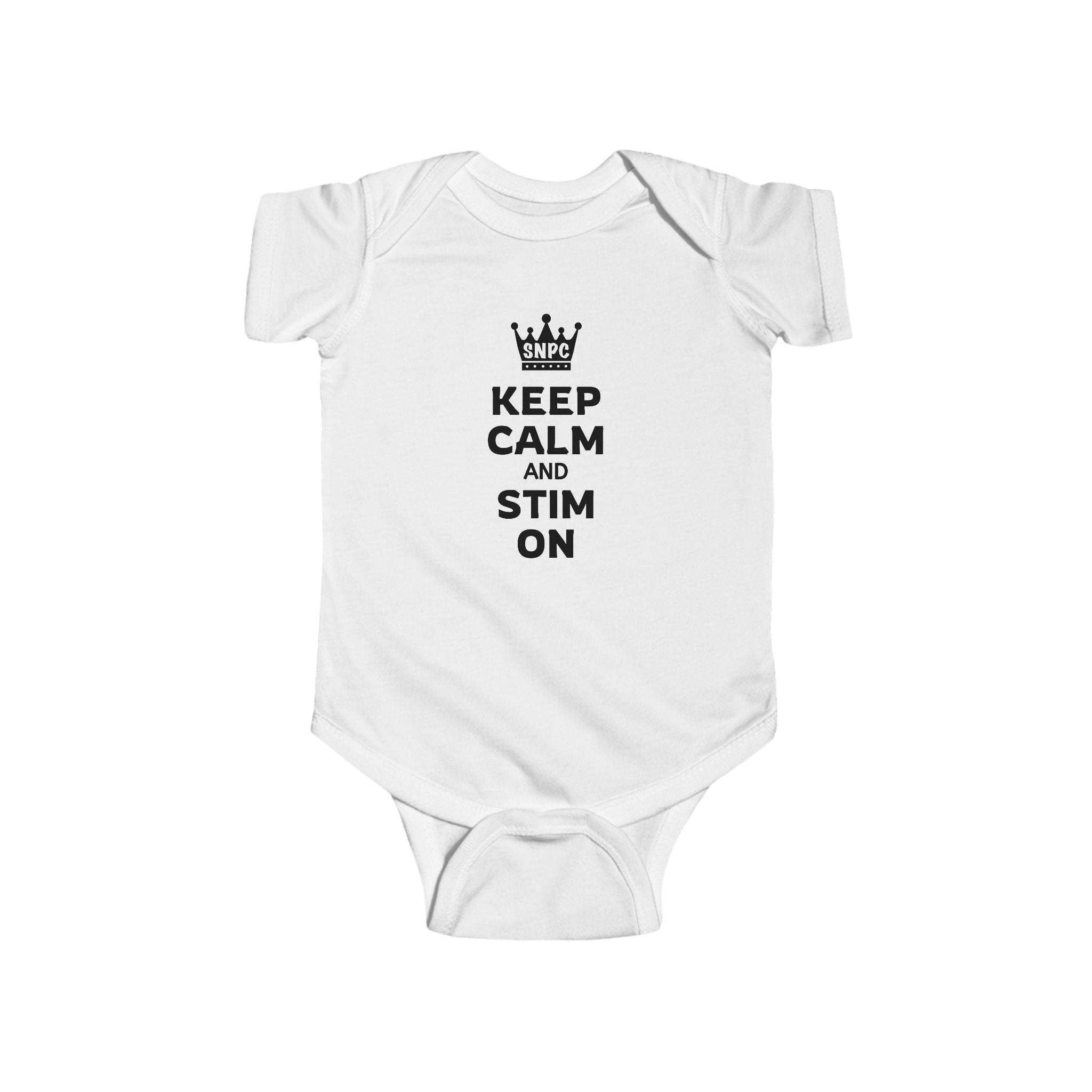 “Keep Calm & Stim On” Infant Short Sleeve Onesie