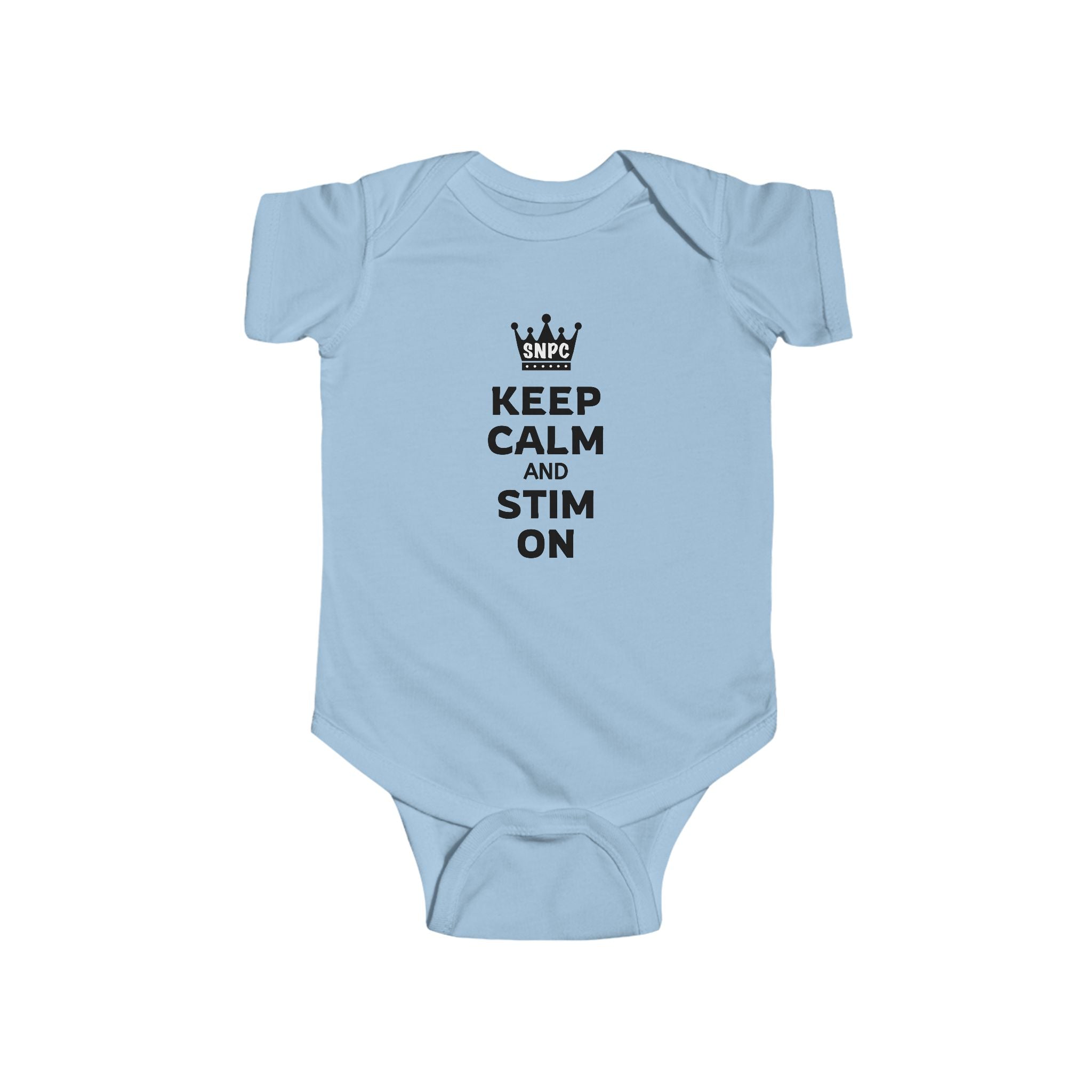 “Keep Calm & Stim On” Infant Short Sleeve Onesie
