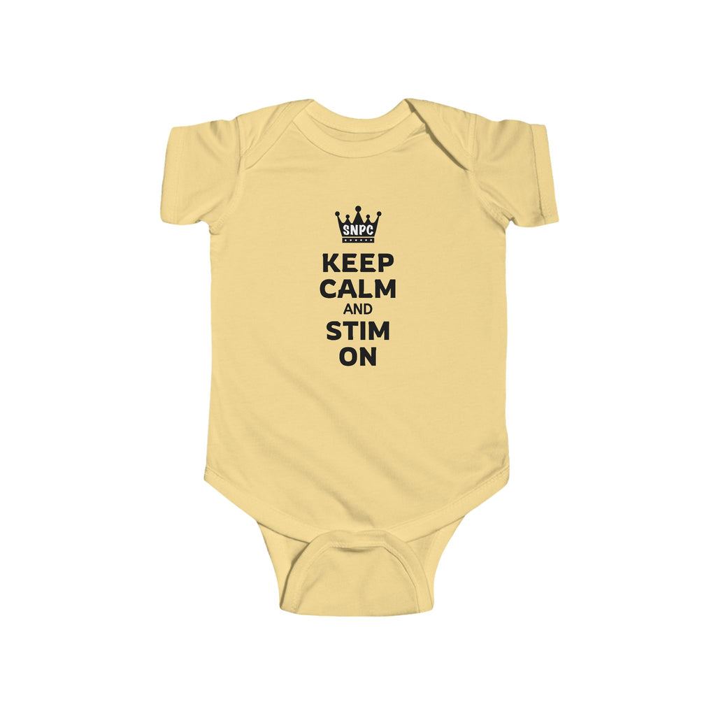 “Keep Calm & Stim On” Infant Short Sleeve Onesie
