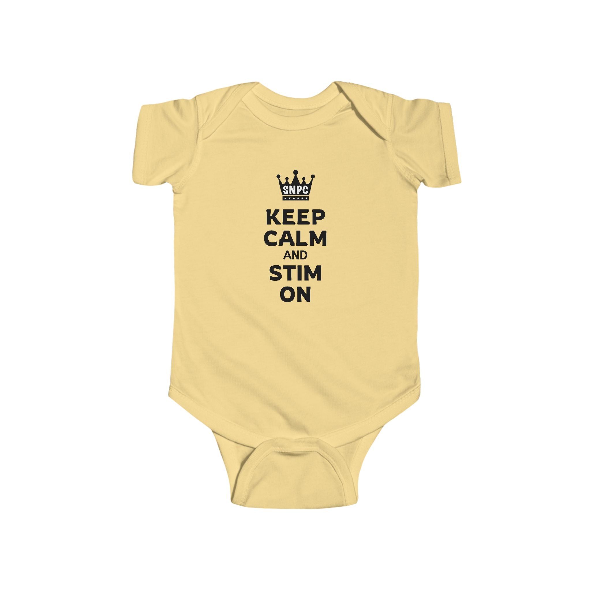 “Keep Calm & Stim On” Infant Short Sleeve Onesie