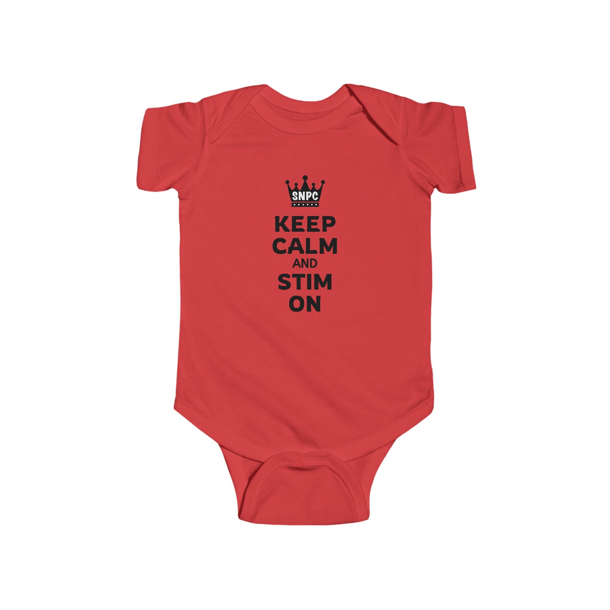 “Keep Calm & Stim On” Infant Short Sleeve Onesie
