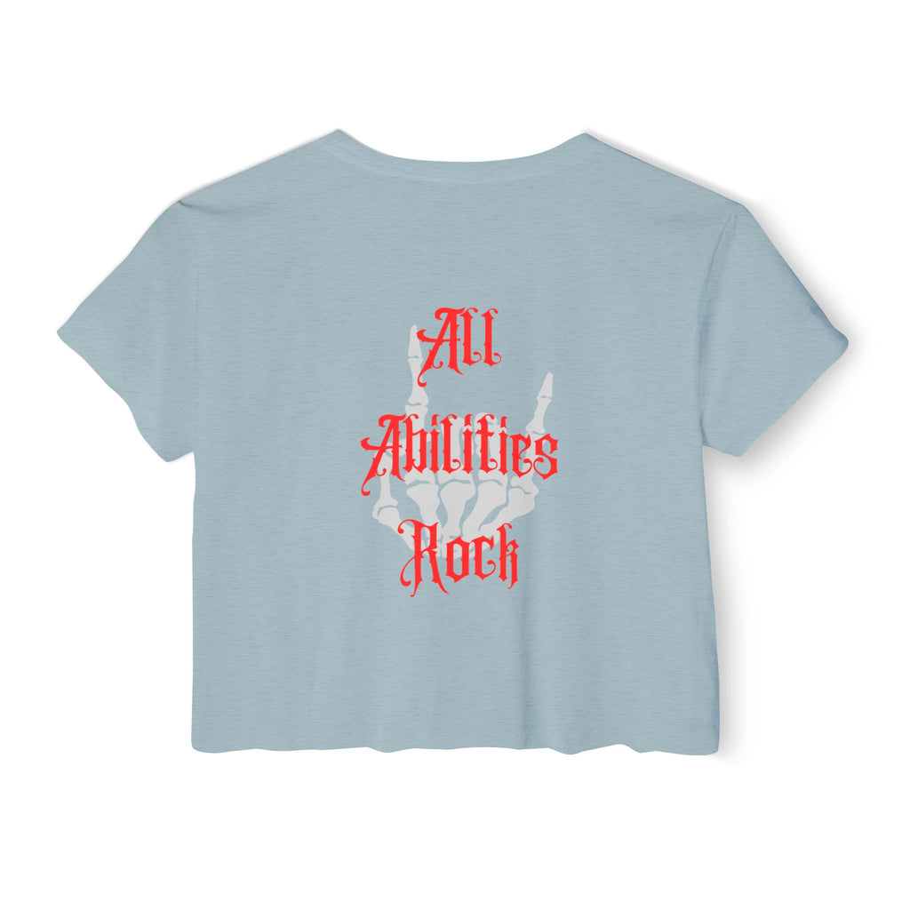 “All Abilities Rock” SNPC Women’s Crop Top