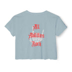 “All Abilities Rock” SNPC Women’s Crop Top
