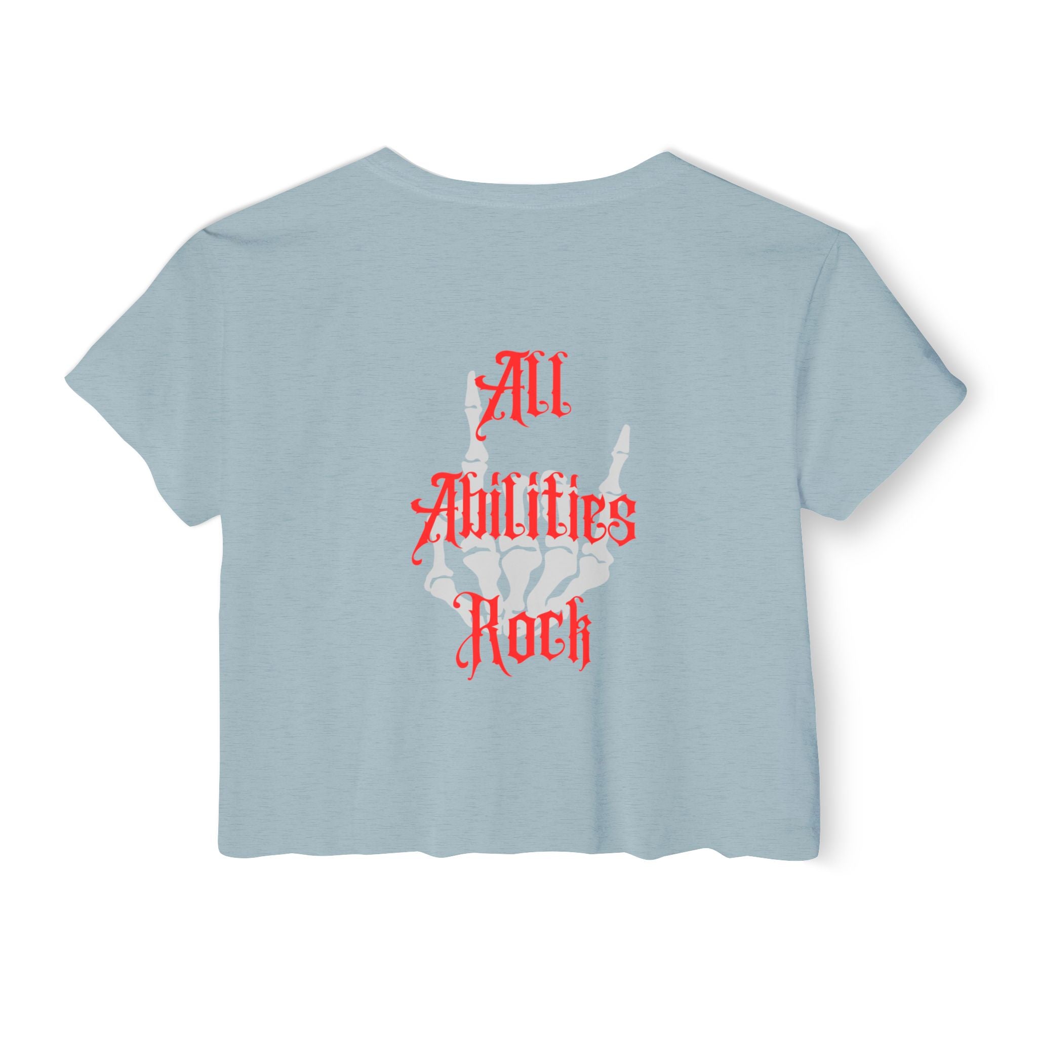 “All Abilities Rock” SNPC Women’s Crop Top