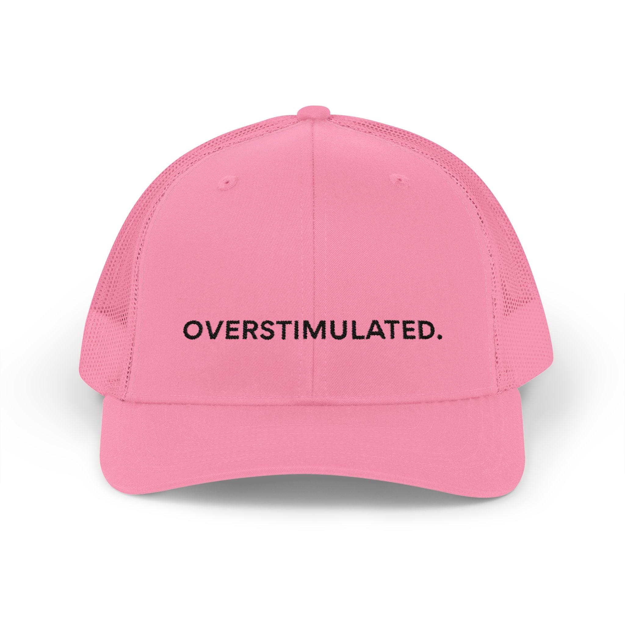 “Overstimulated.” Embroidery Hat