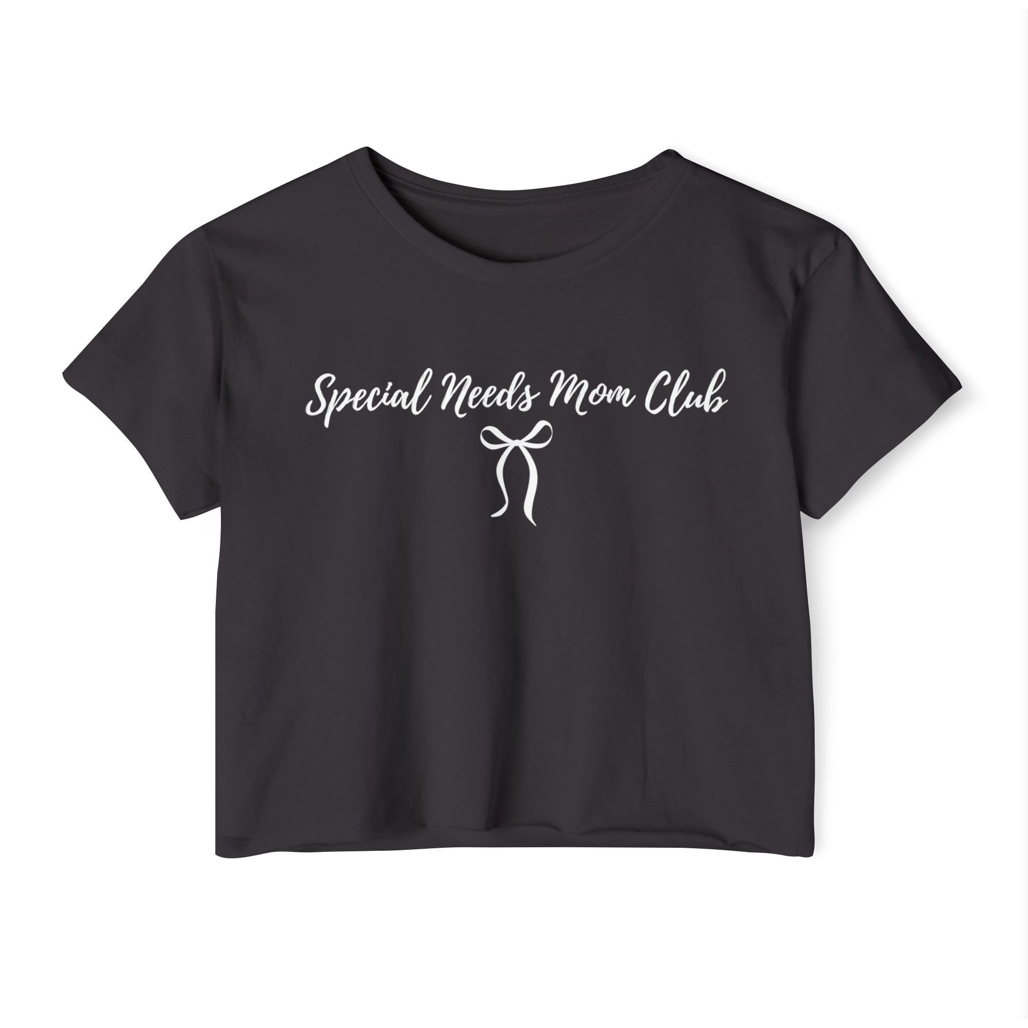 “Special Needs Mom Club” Women’s Crop Top