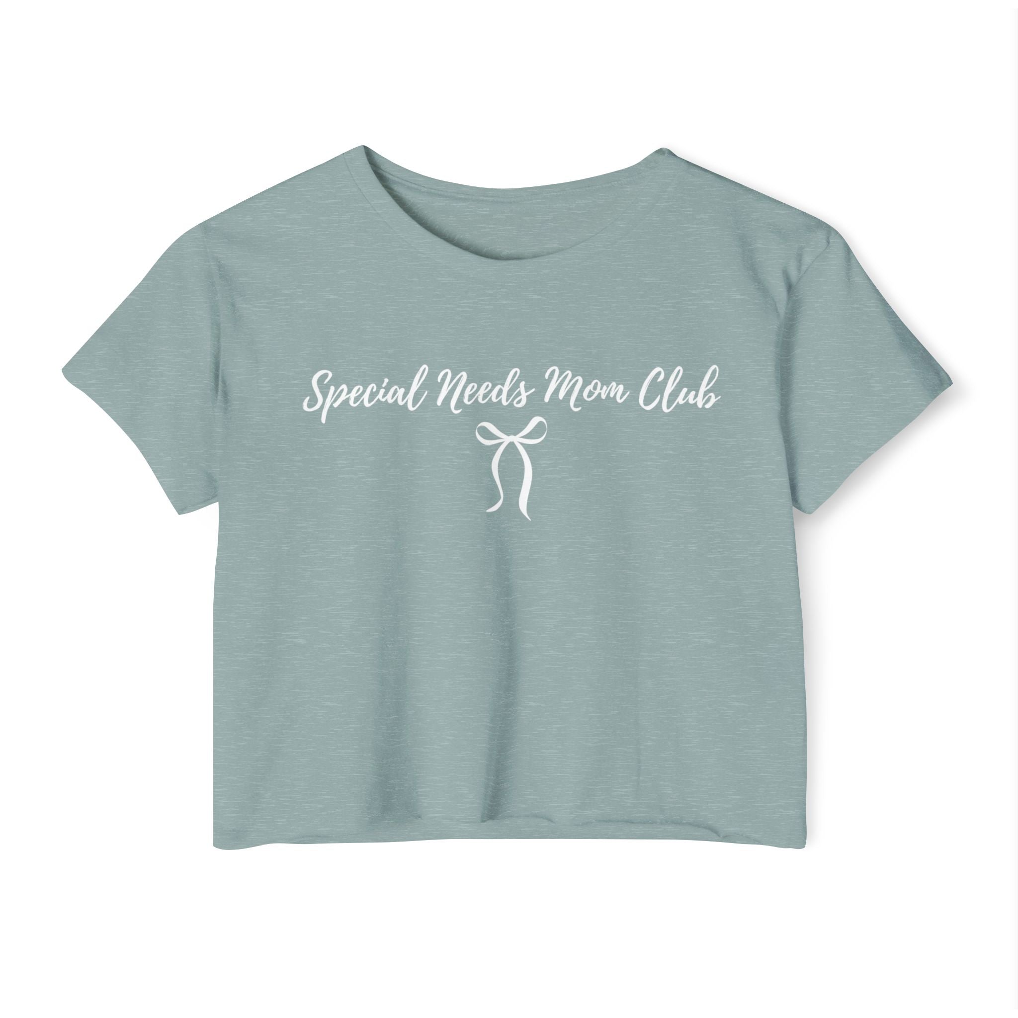 “Special Needs Mom Club” Women’s Crop Top