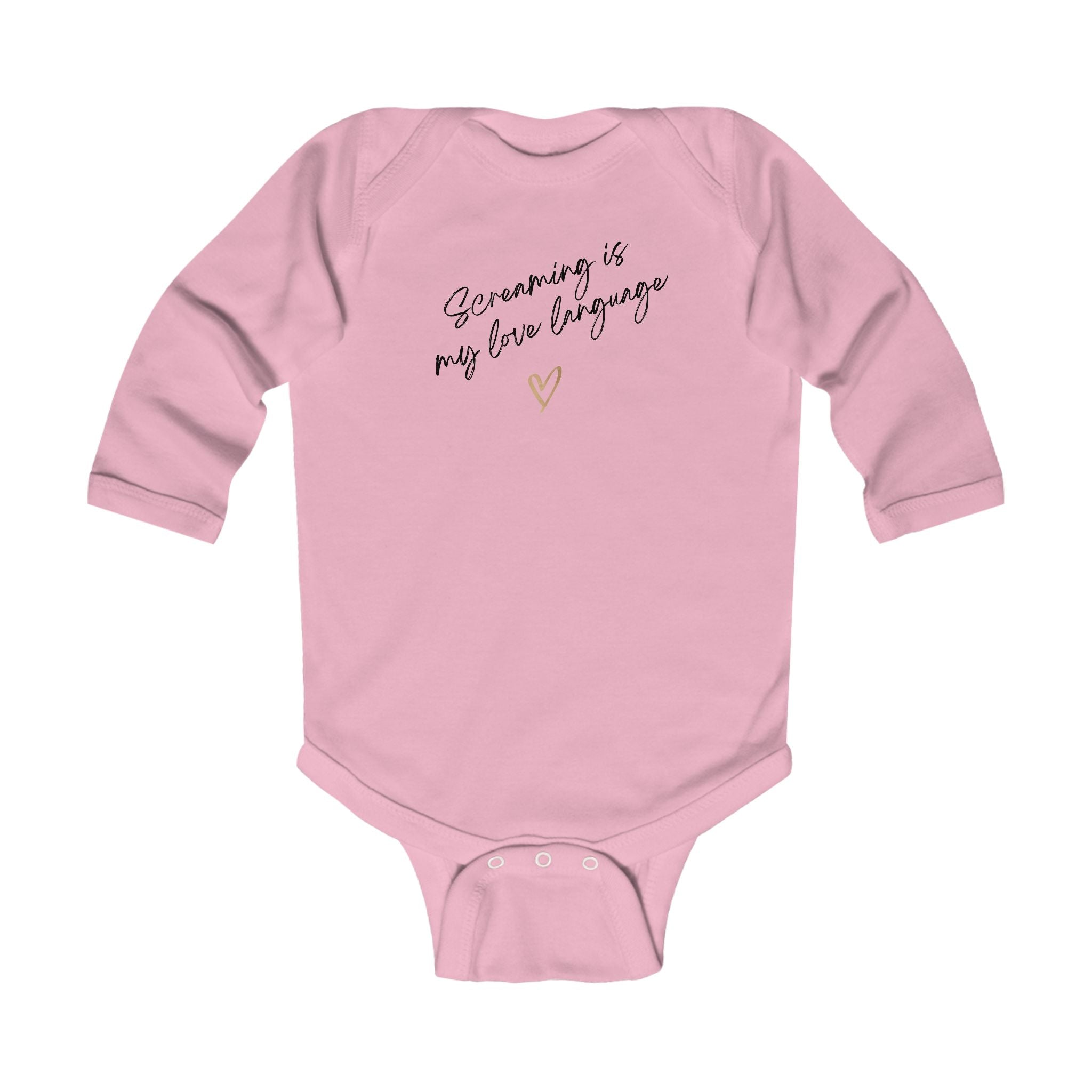 “Screaming Is My Love Language” Infant Long Sleeve Onesie