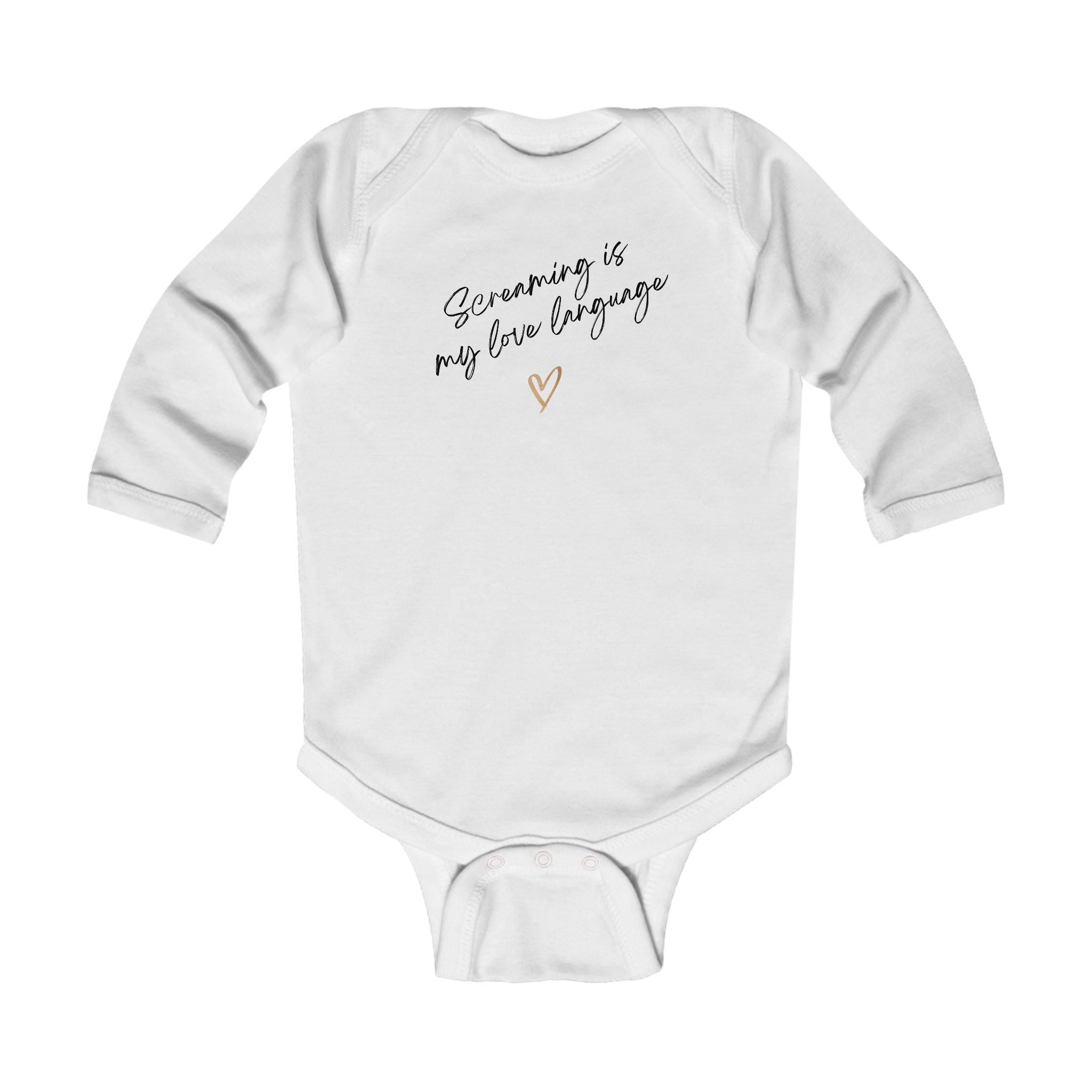 “Screaming Is My Love Language” Infant Long Sleeve Onesie