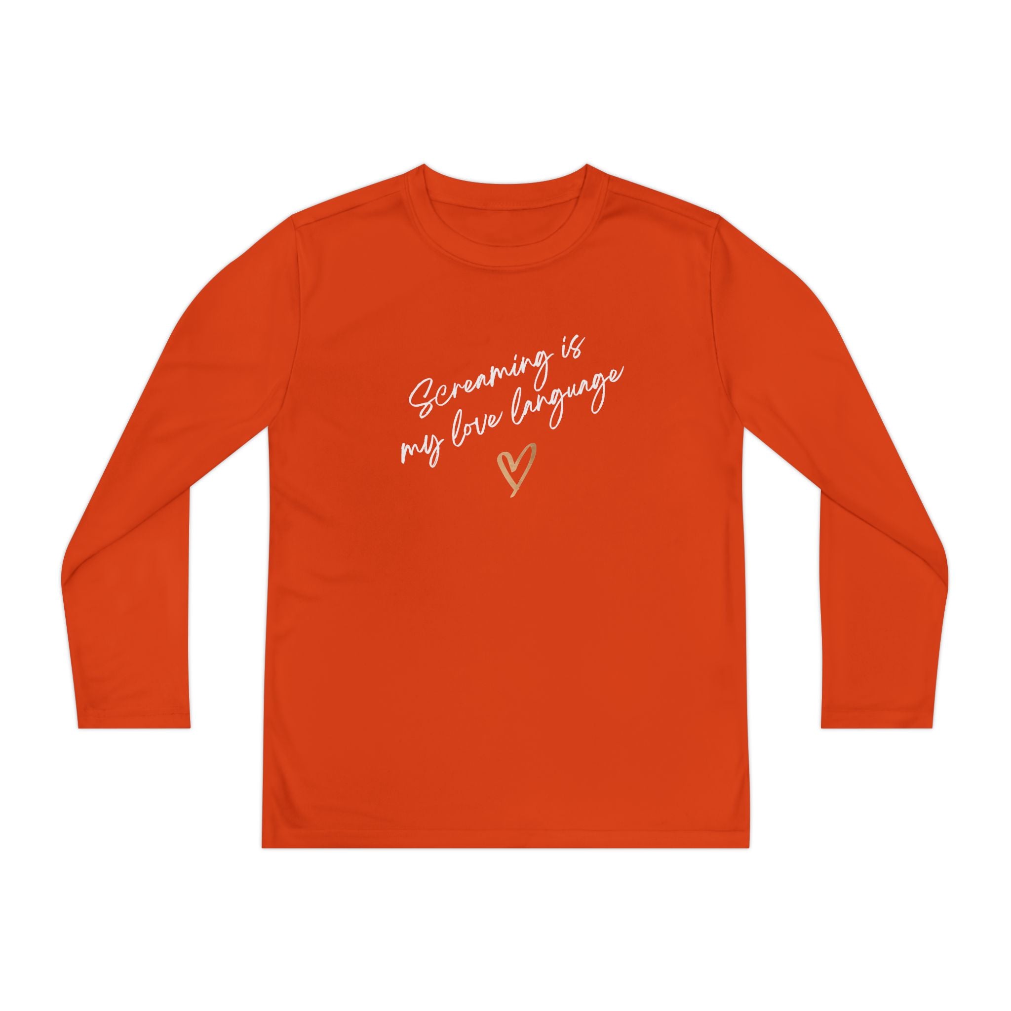 “Screaming Is My Love Language” Youth Long Sleeve