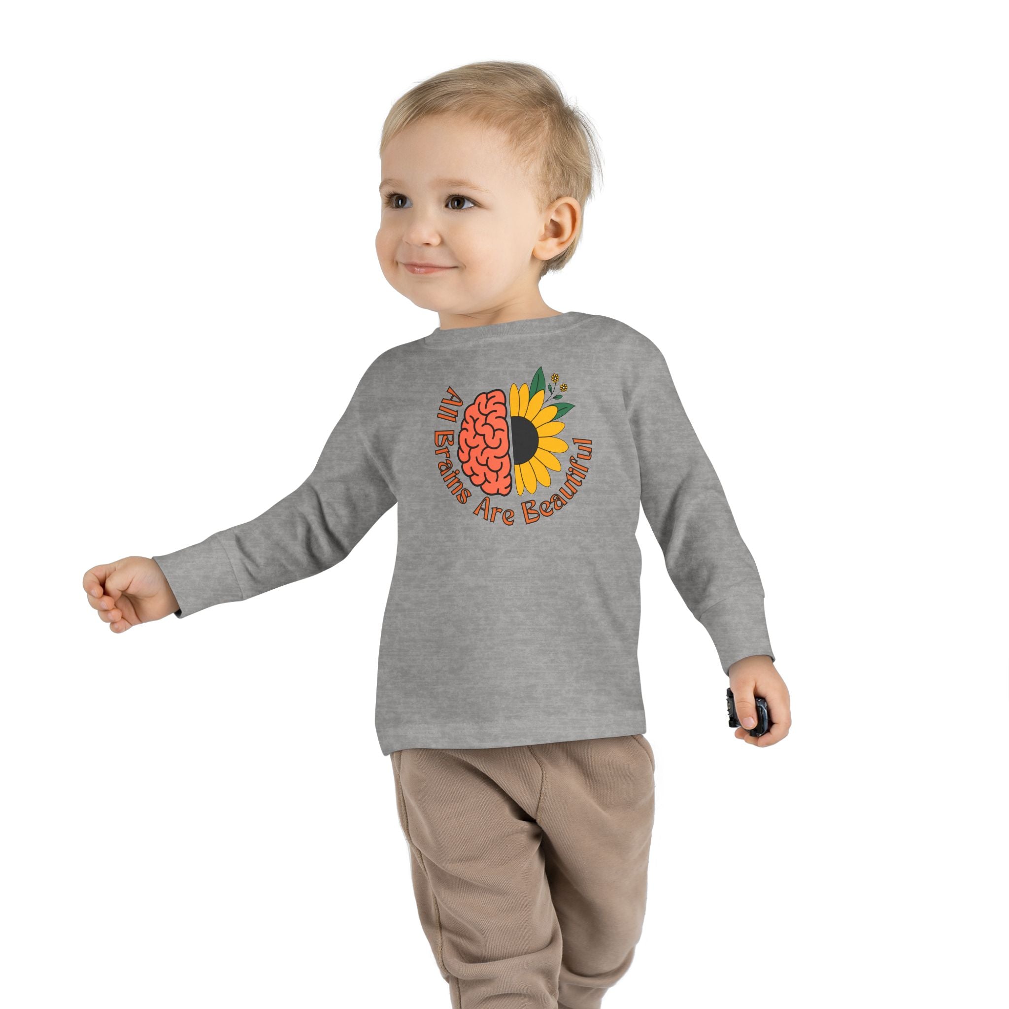 “All Brains Are Beautiful” Toddler Long Sleeve