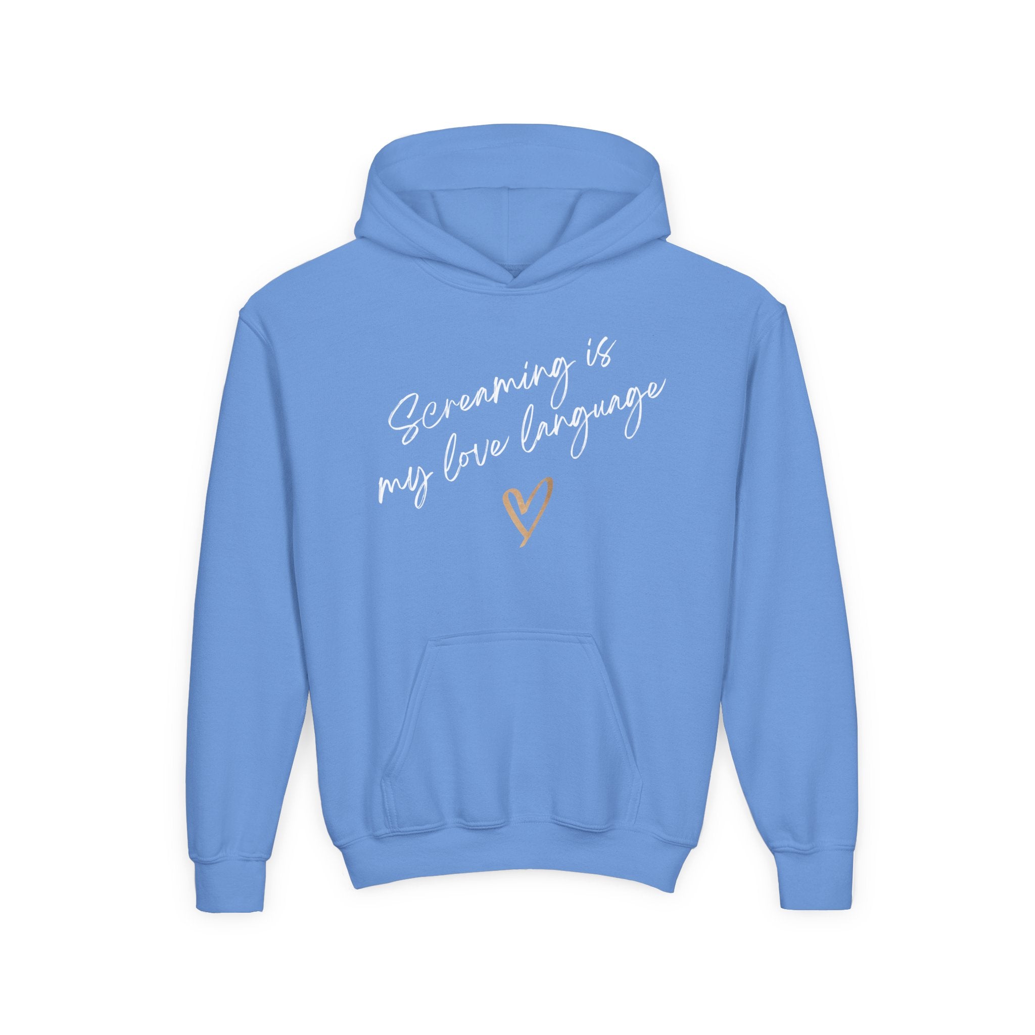 “Screaming Is My Love Language” Youth Hoodie
