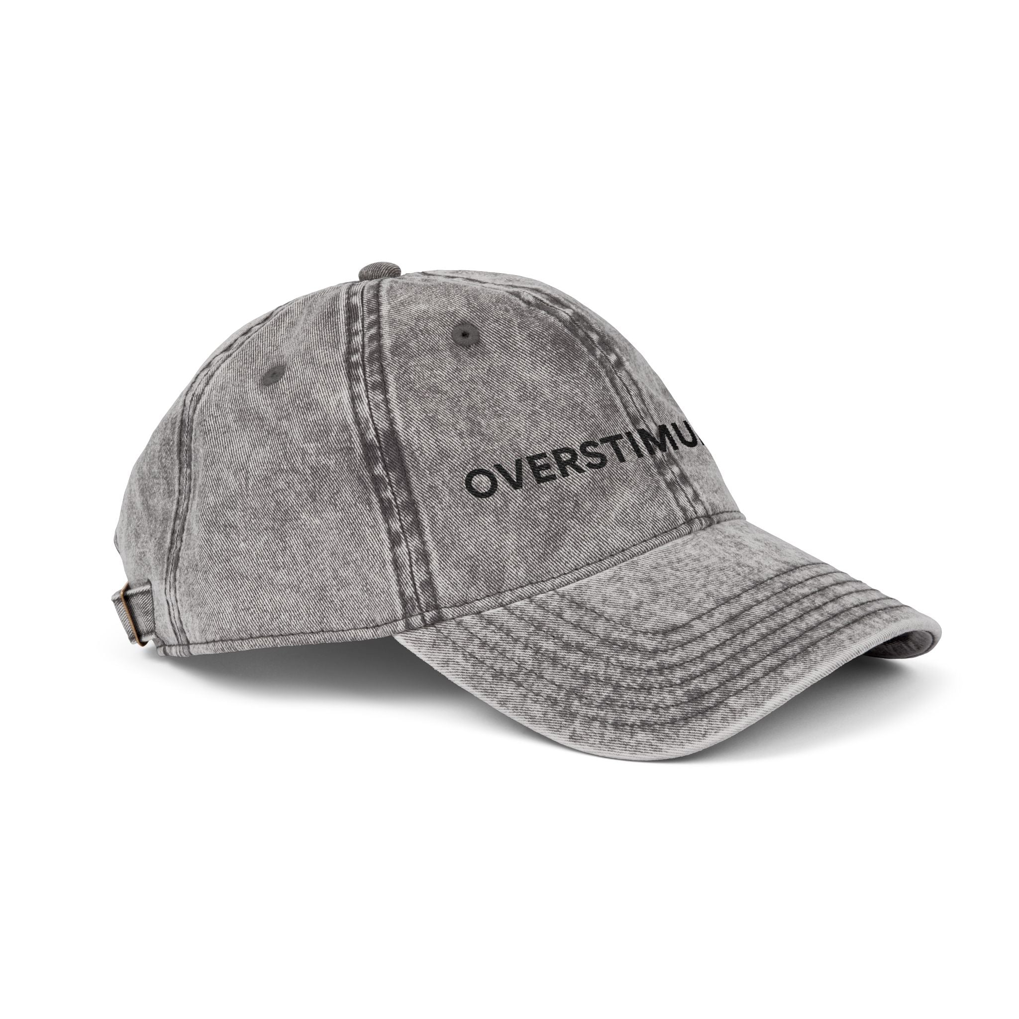 “Overstimulated.” Vintage Embroidery Hat