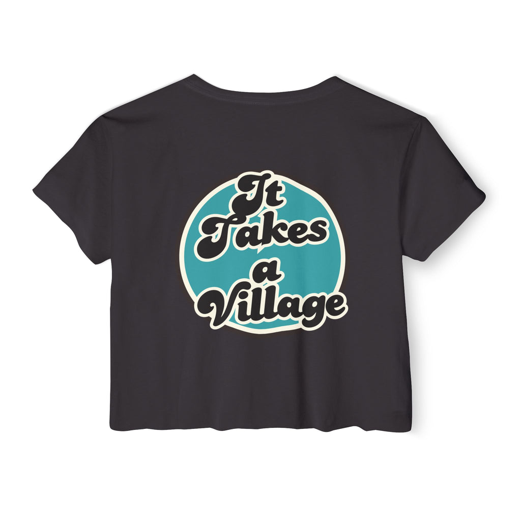 “It Takes A Village, SNPC Ally” Women’s Crop Top