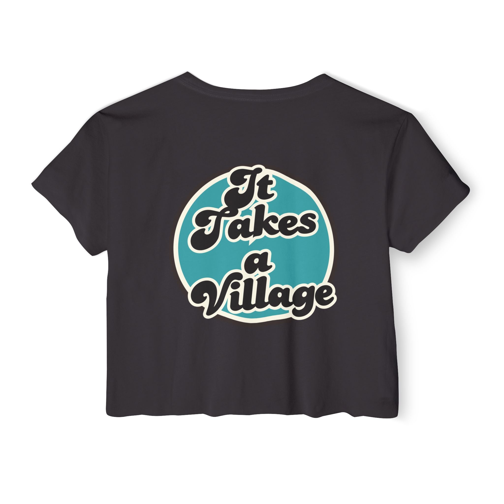 “It Takes A Village, SNPC Ally” Women’s Crop Top